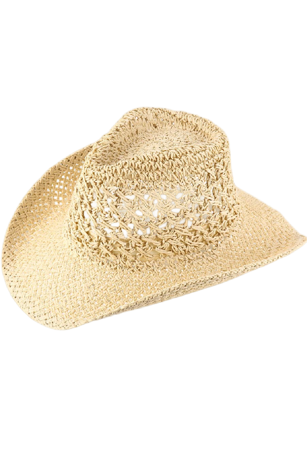 Basketweave Straw Panama Sun Hat