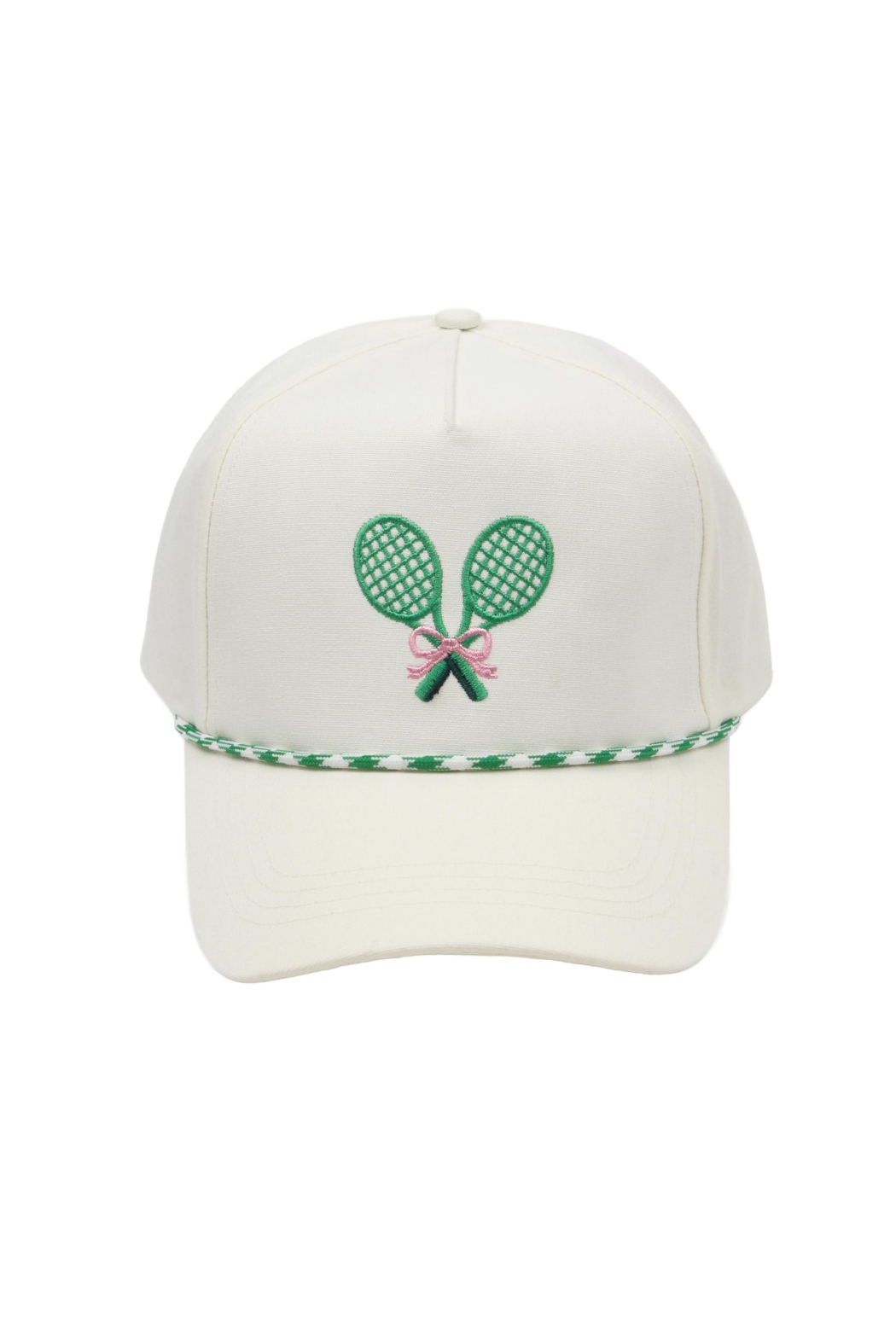 Embroidered Tennis Racquet Cap