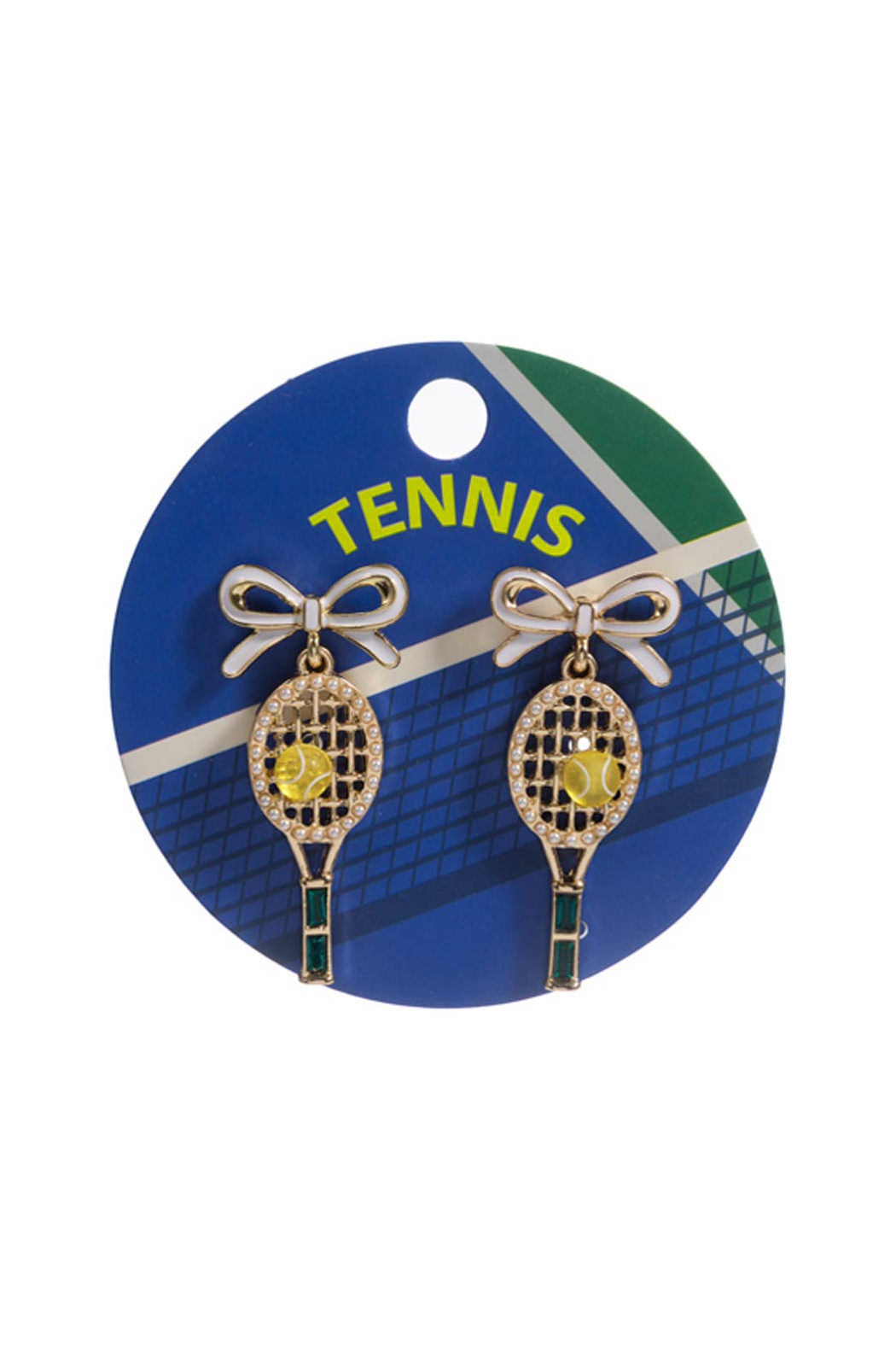 Tennis Racquet and Ball Earrings