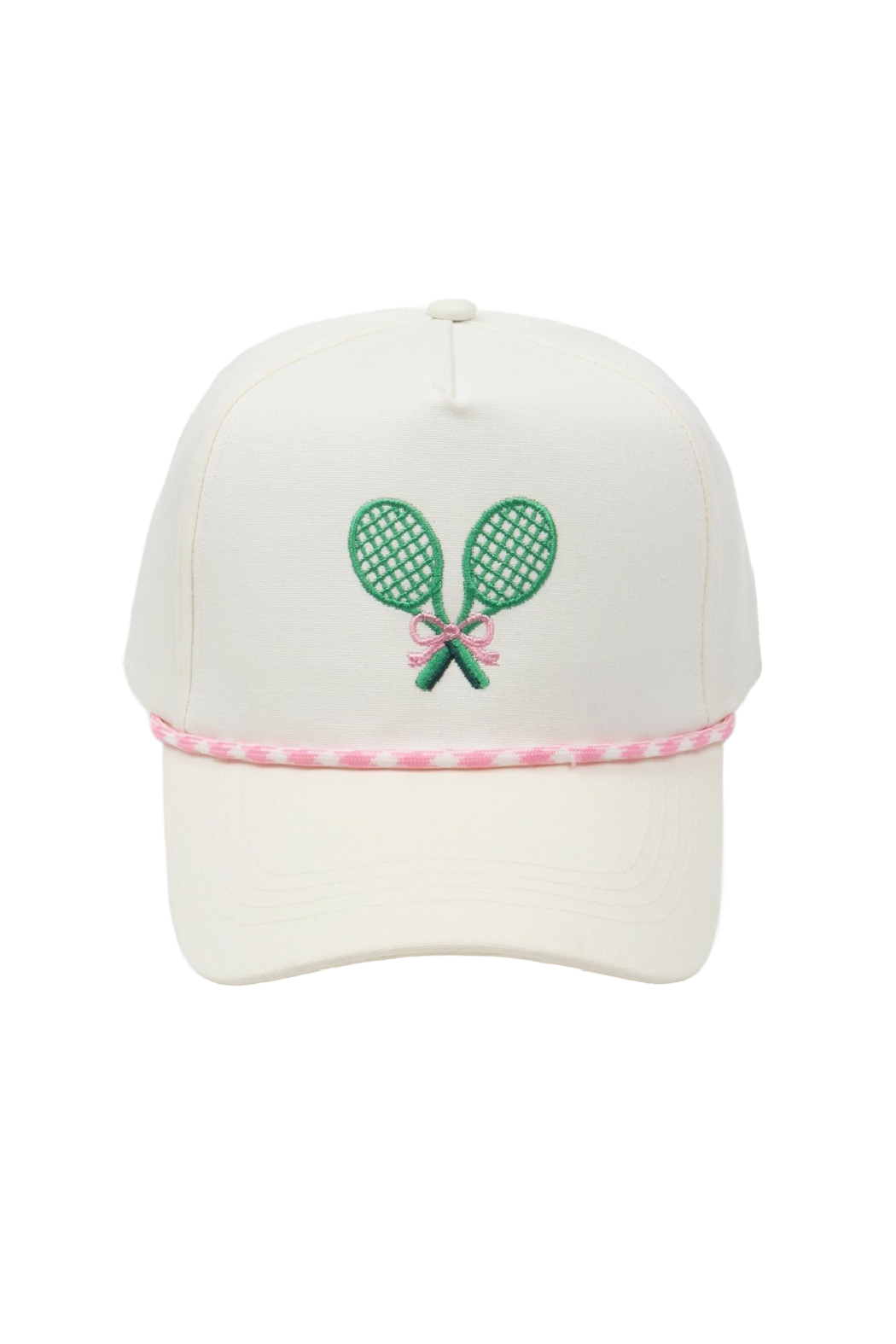 Embroidered Tennis Racquet Cap