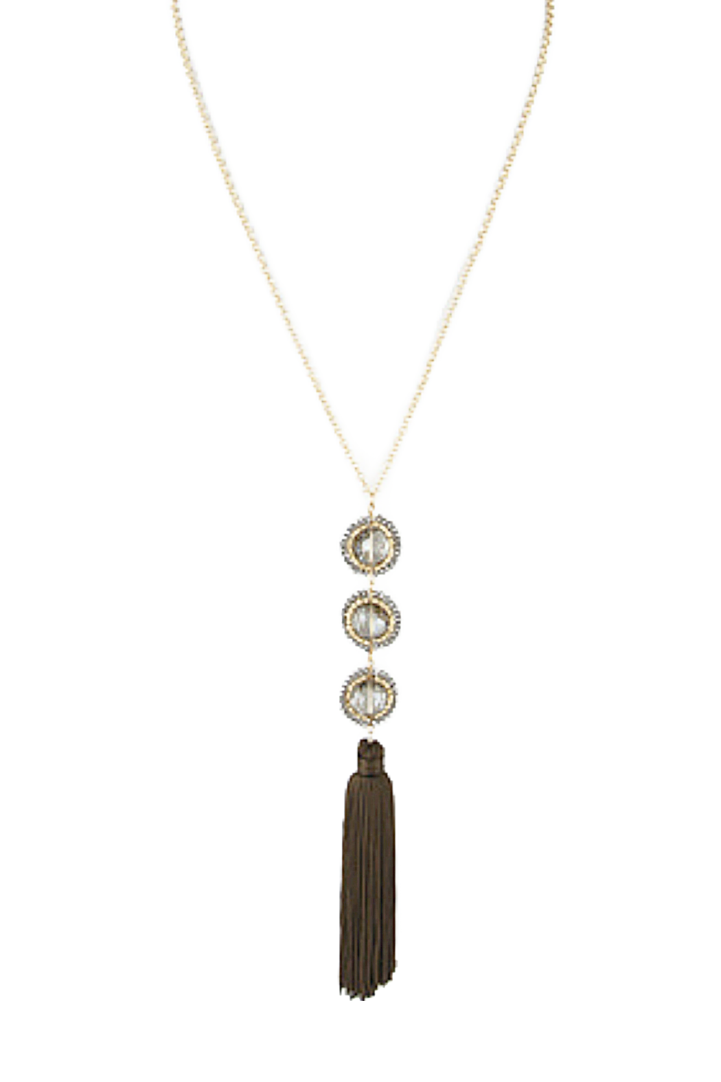 Tri Me Tassel  Necklace