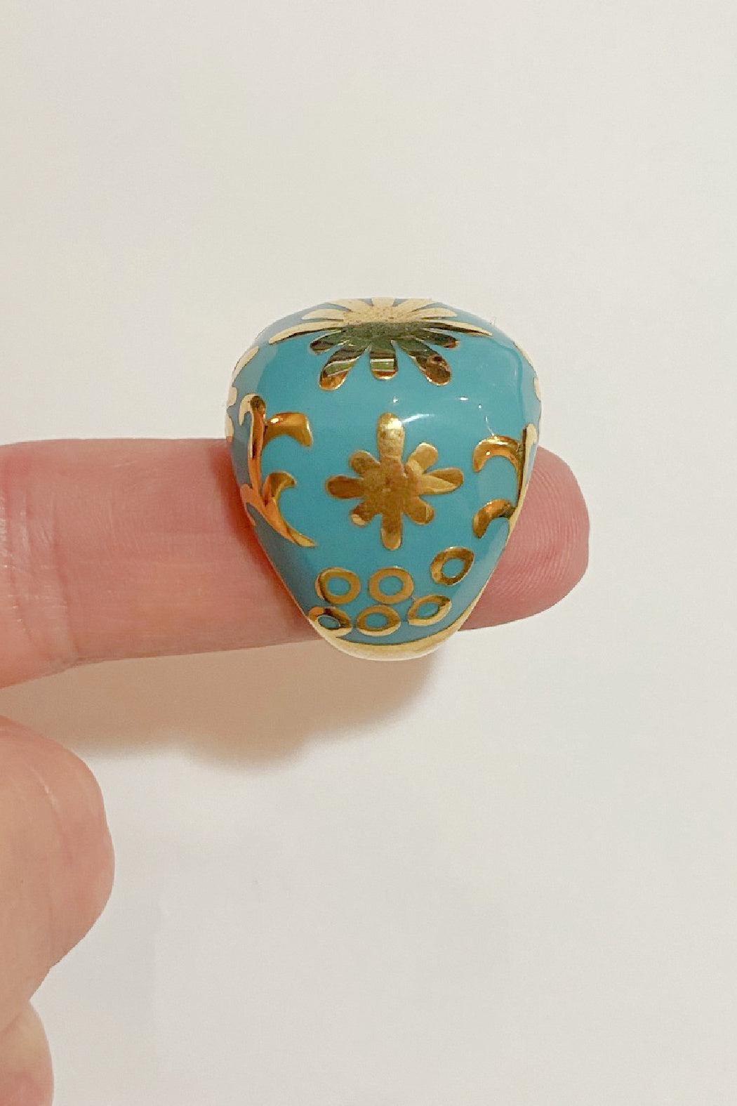 Turquoise and Gold Statement Ring