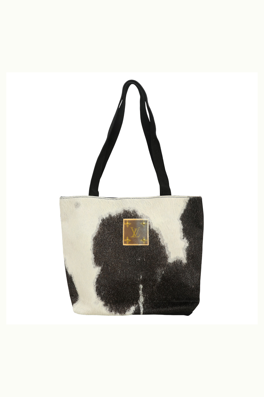 Upcycled Genuine Calf Fur and Suede Tote Bag