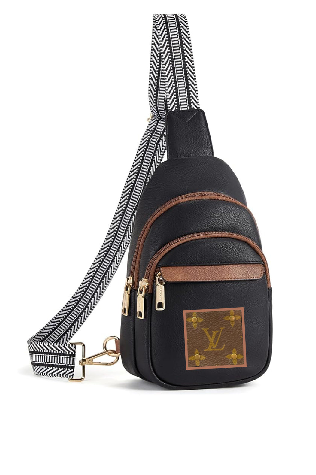 Upcycled  Louis Vuitton Trimmed Up Crossbody Bag
