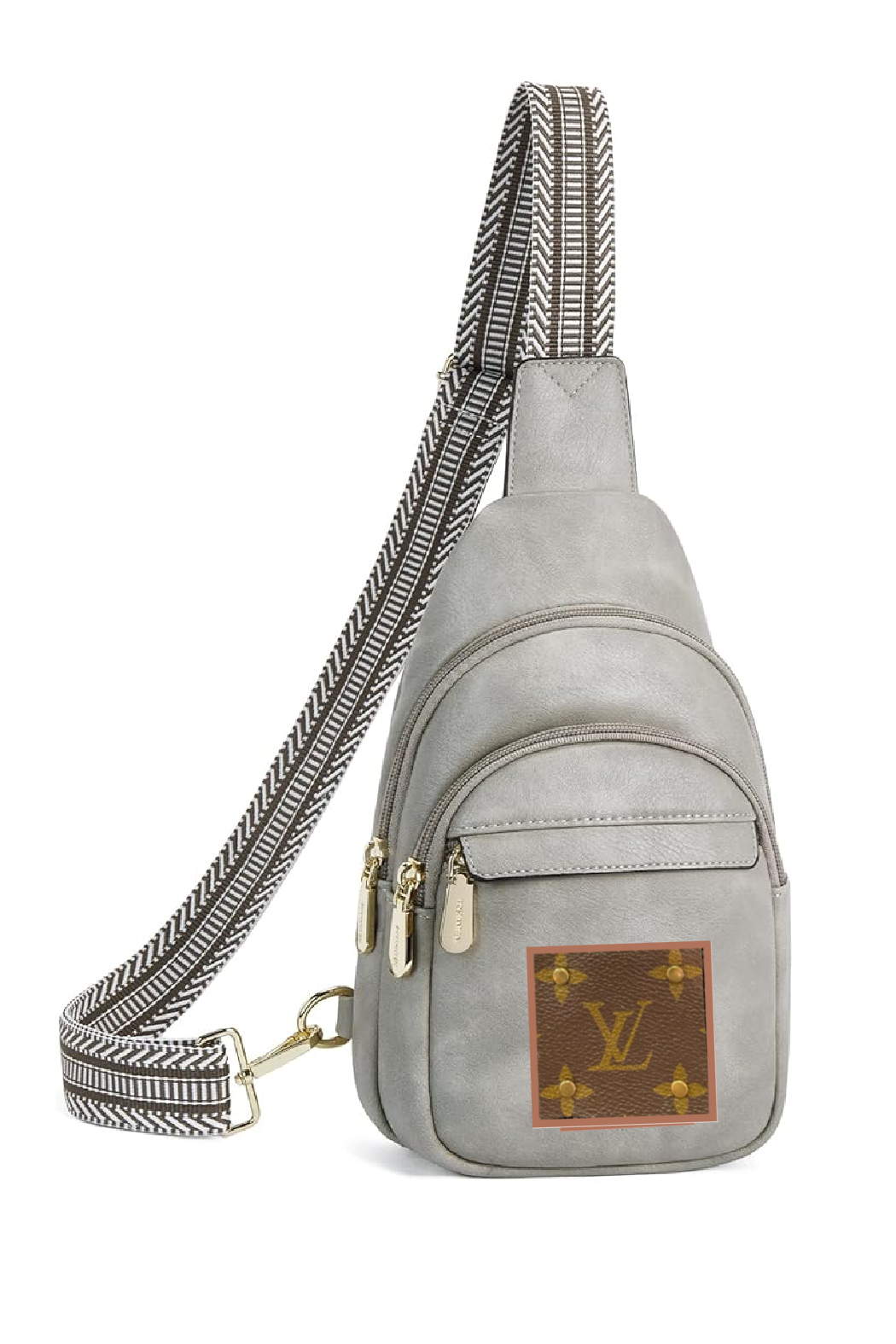 Upcycled  Louis Vuitton Trimmed Up Crossbody Bag