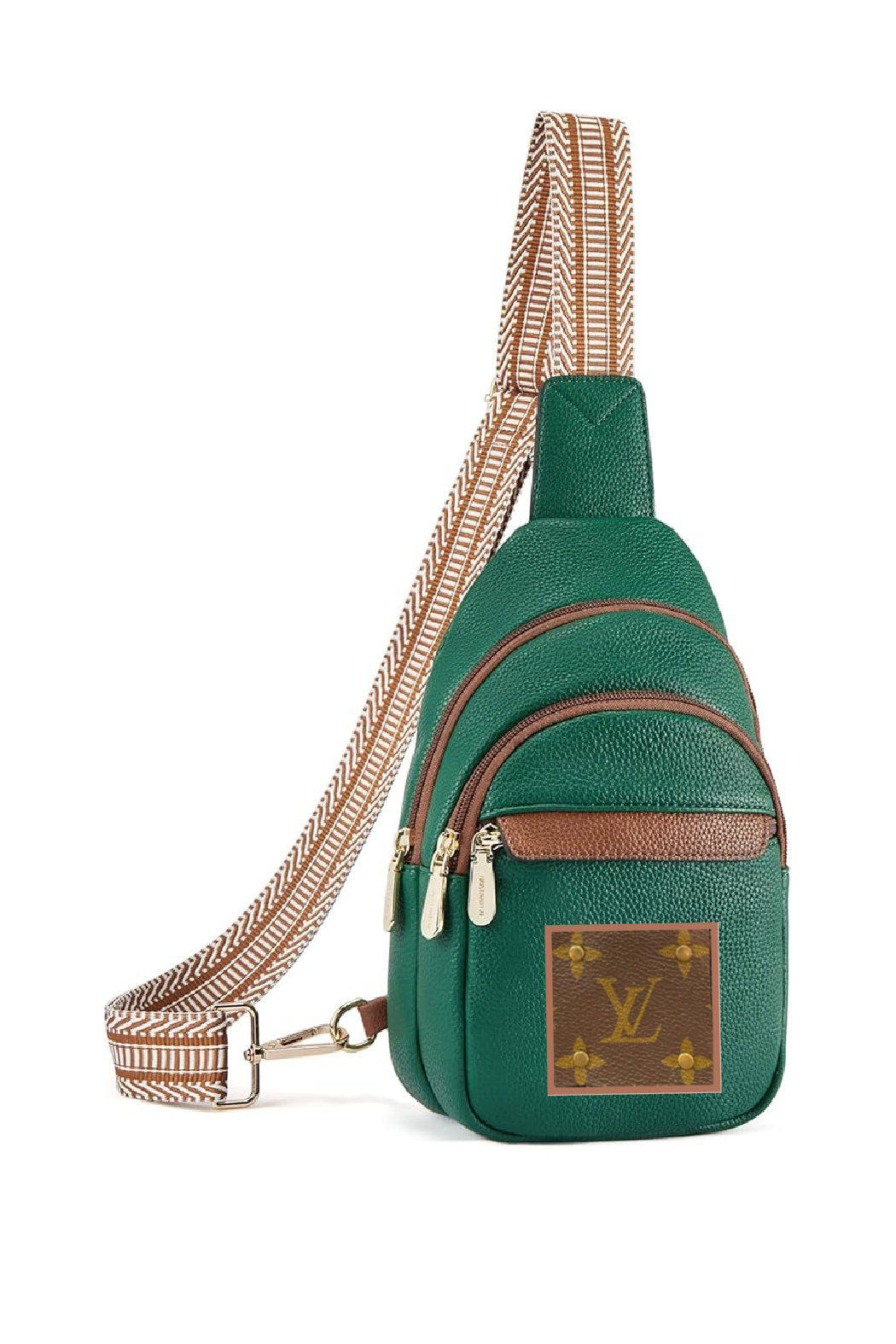 Upcycled  Louis Vuitton Trimmed Up Crossbody Bag