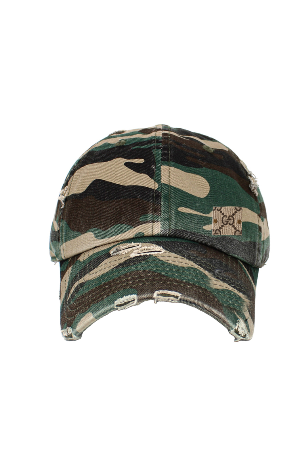 Upcycled Gucci Camouflage Cap