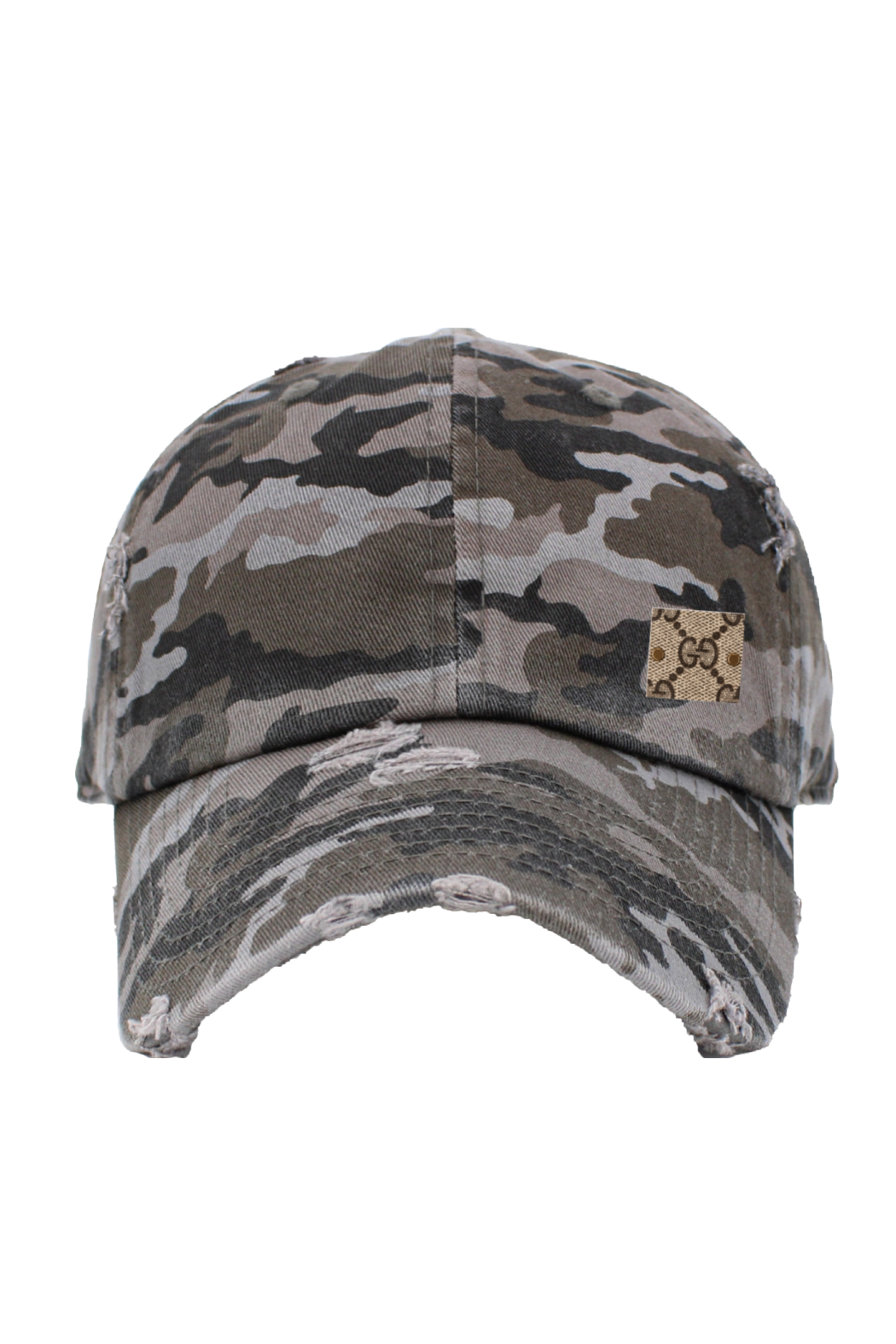 Upcycled Gucci Camouflage Cap