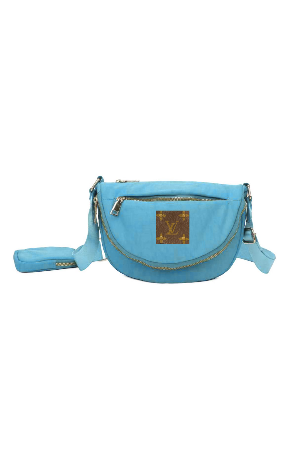 Upcycled Half Moon Crossbody Bag