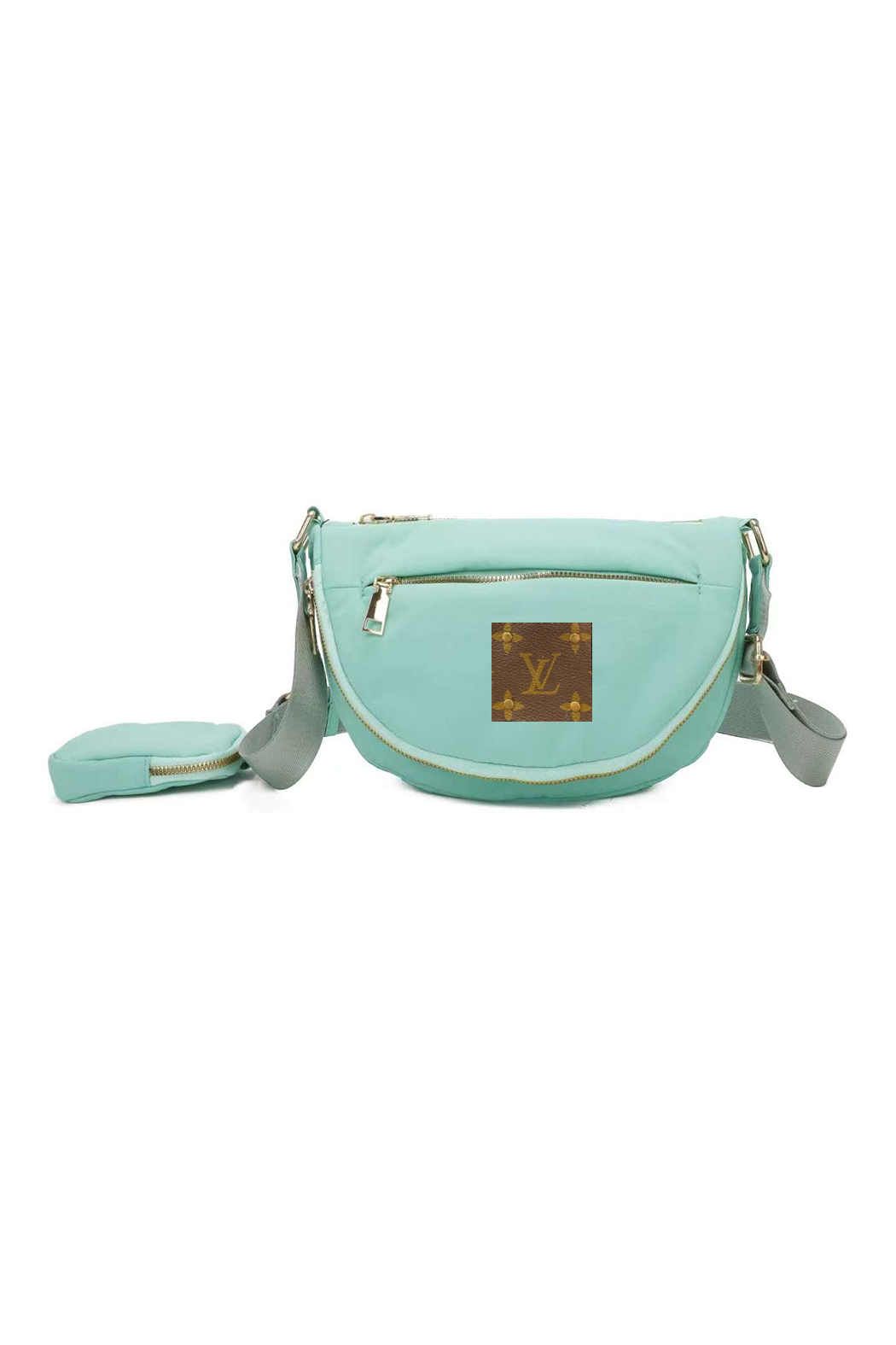 Upcycled Half Moon Crossbody Bag