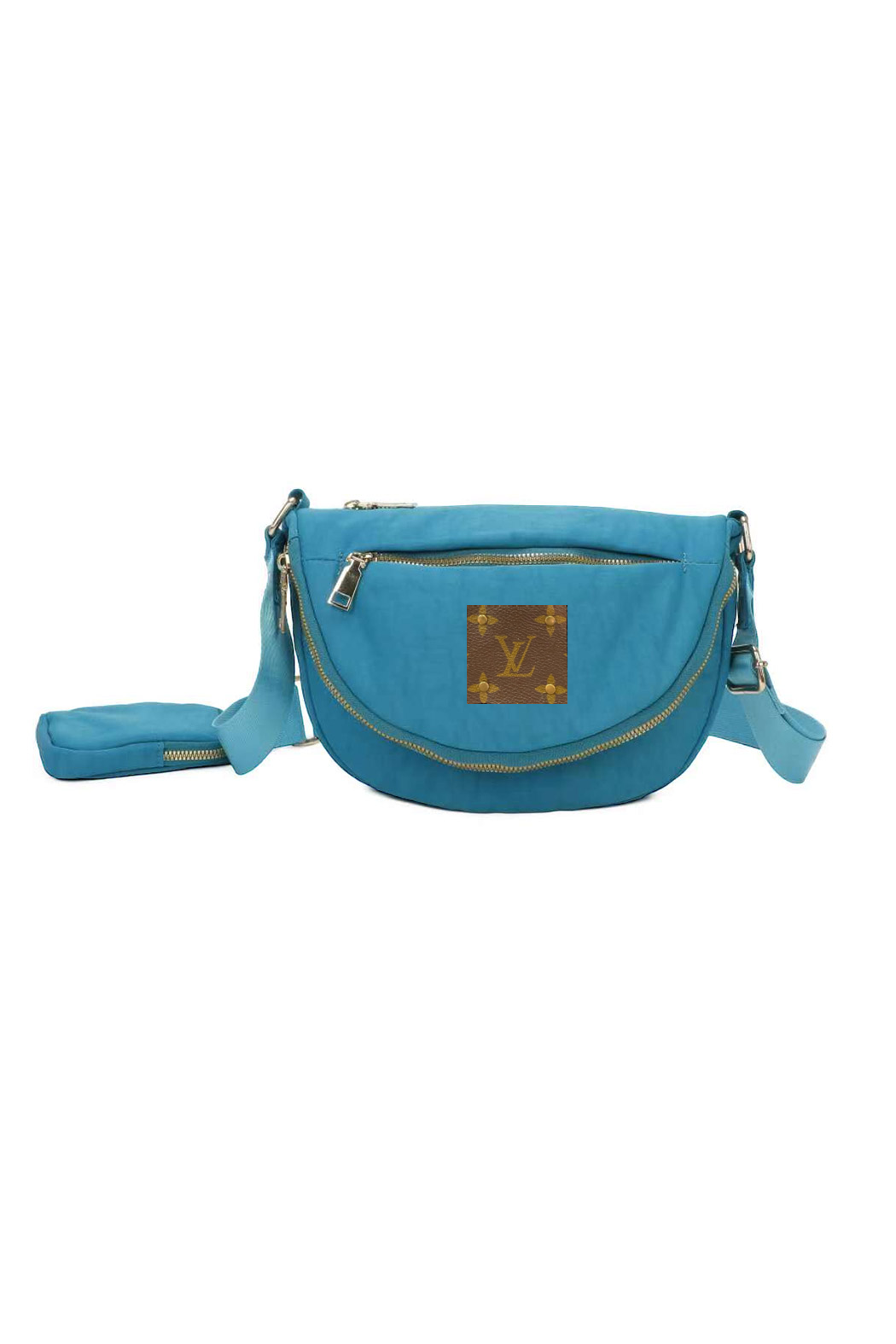 Upcycled Half Moon Crossbody Bag
