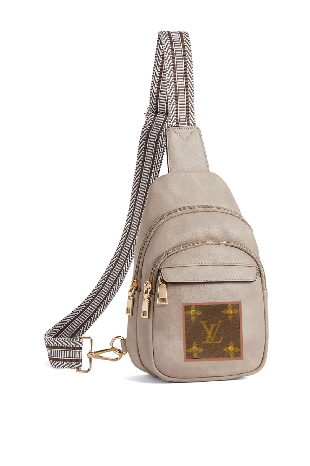 Upcycled  Louis Vuitton Trimmed Up Crossbody Bag