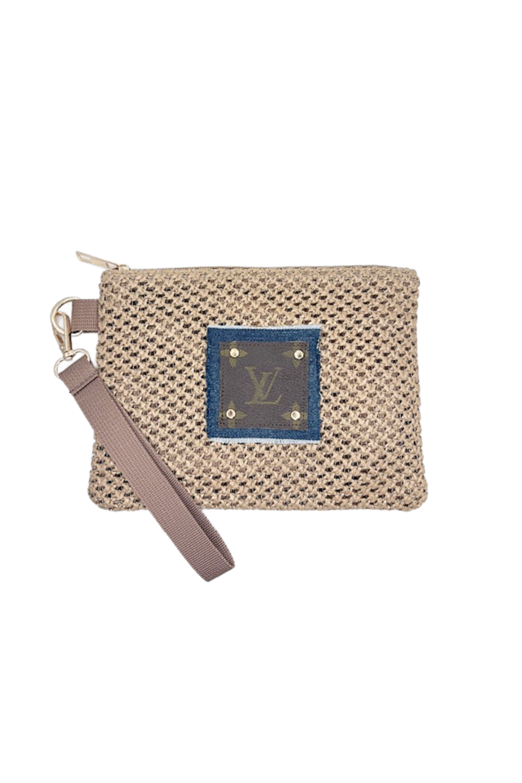 Upcycled Raffia Wristlet