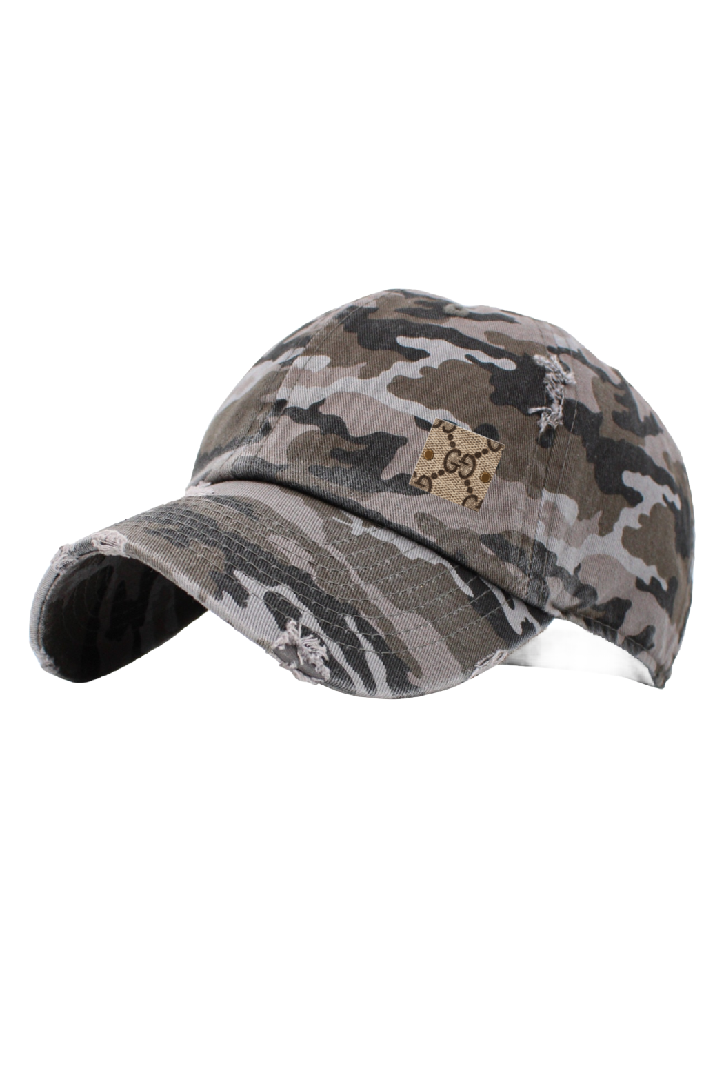 Upcycled Gucci Camouflage Cap