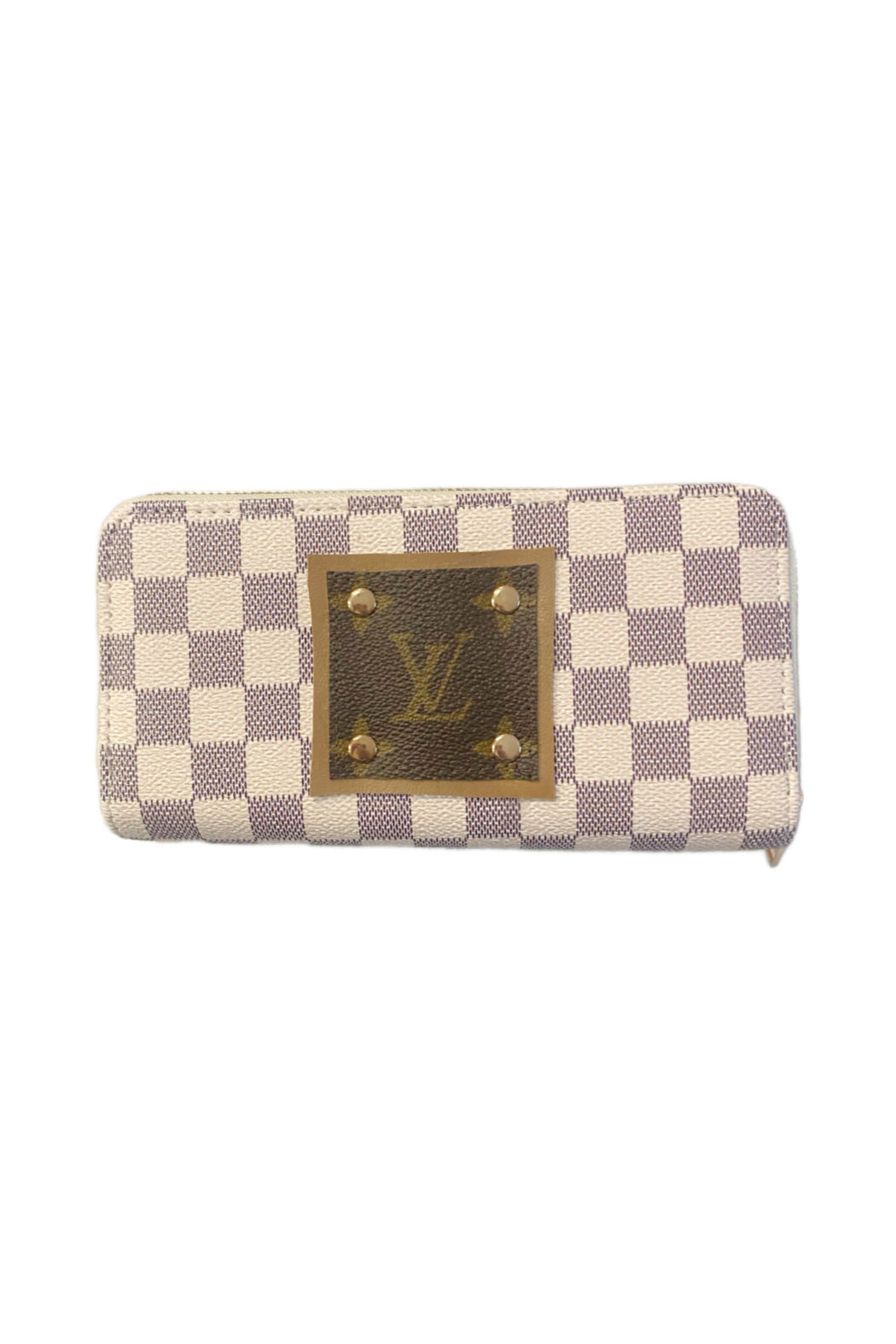 Upcycled Checkered Wallet