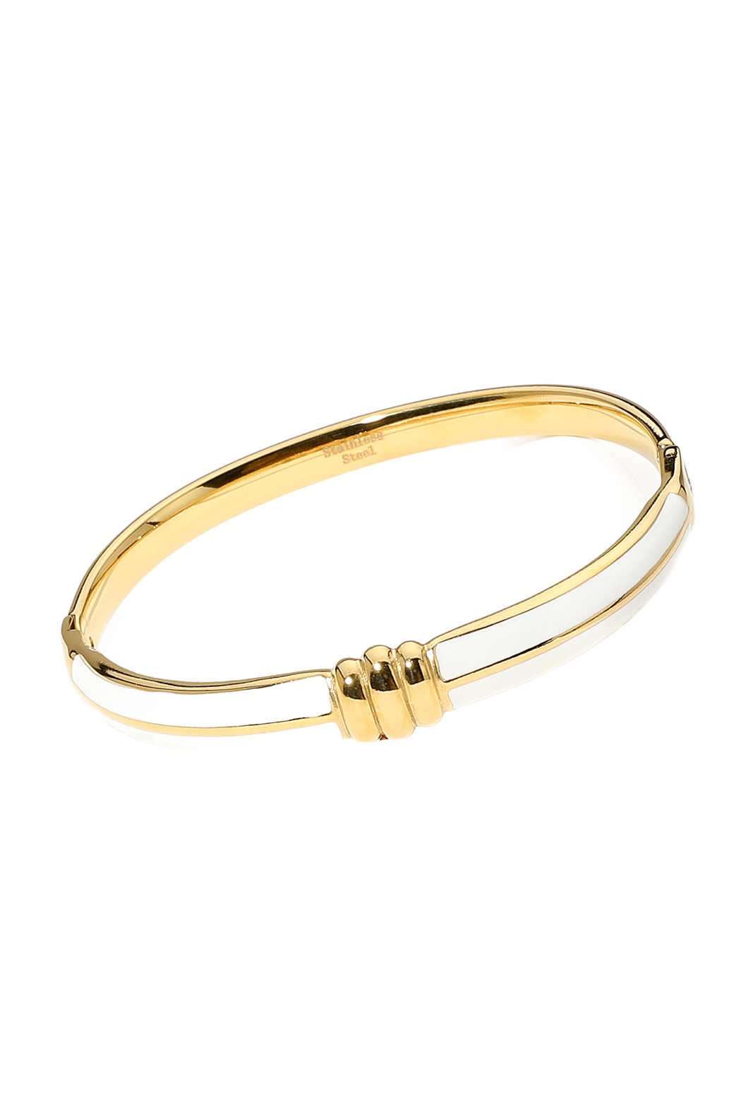 Linear Enamel Hinged Bracelet