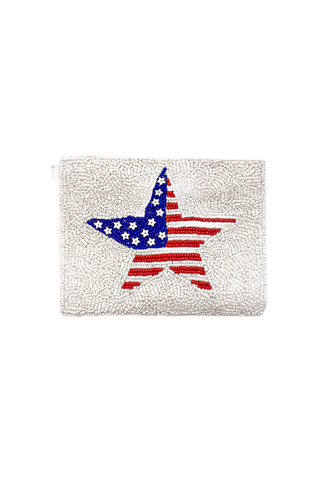 American Star Beaded Wristlet Pouch