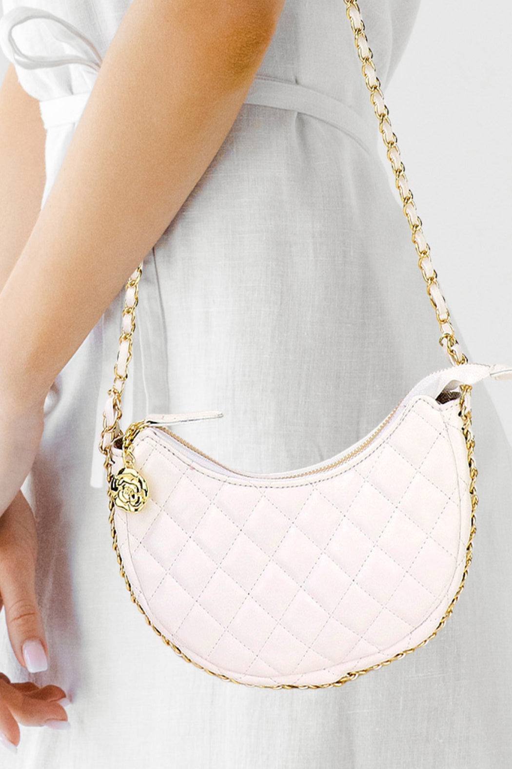 Quilted Vegan Leather Crossbody Bag