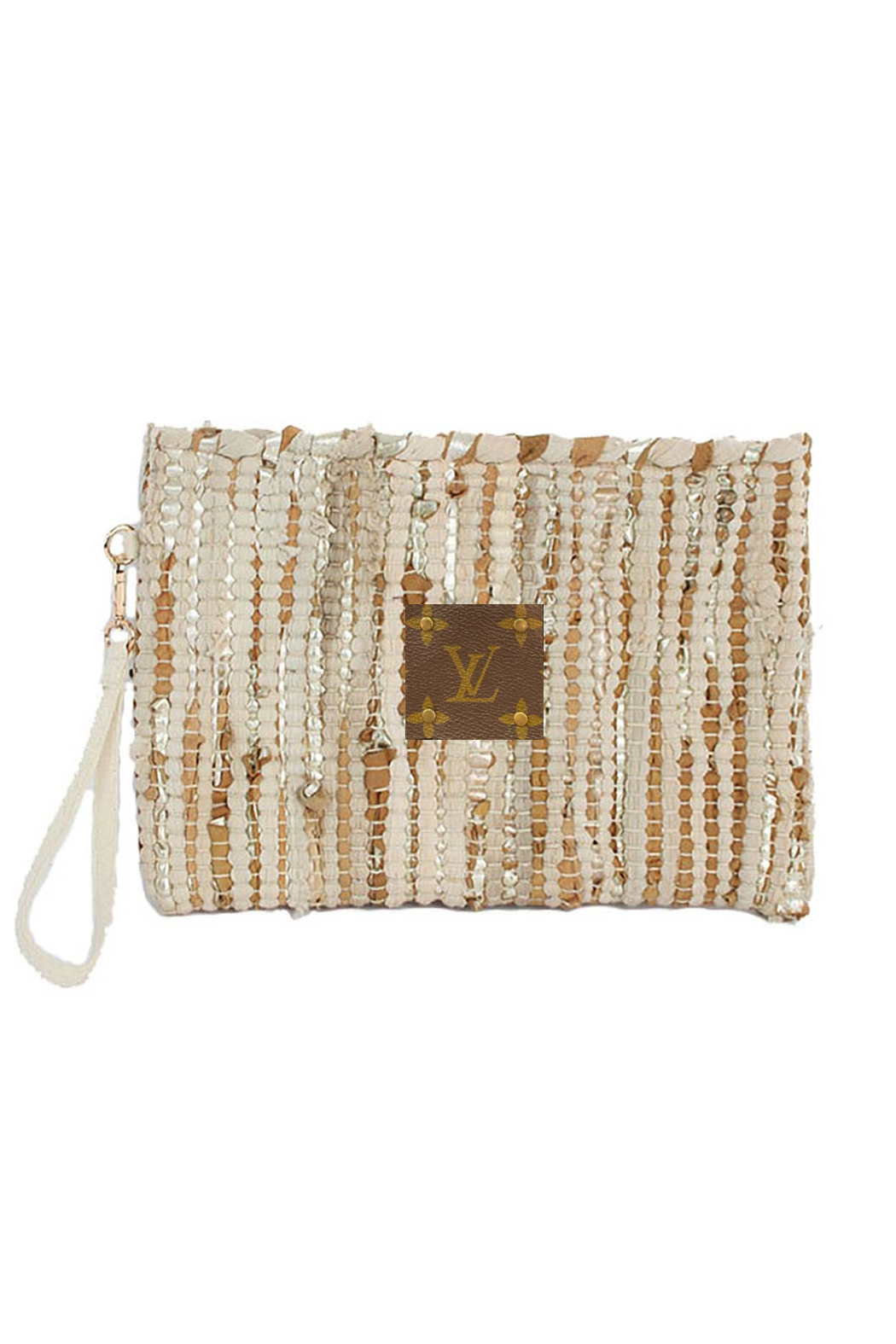 Upcycled Textured Wristlet Crossbody