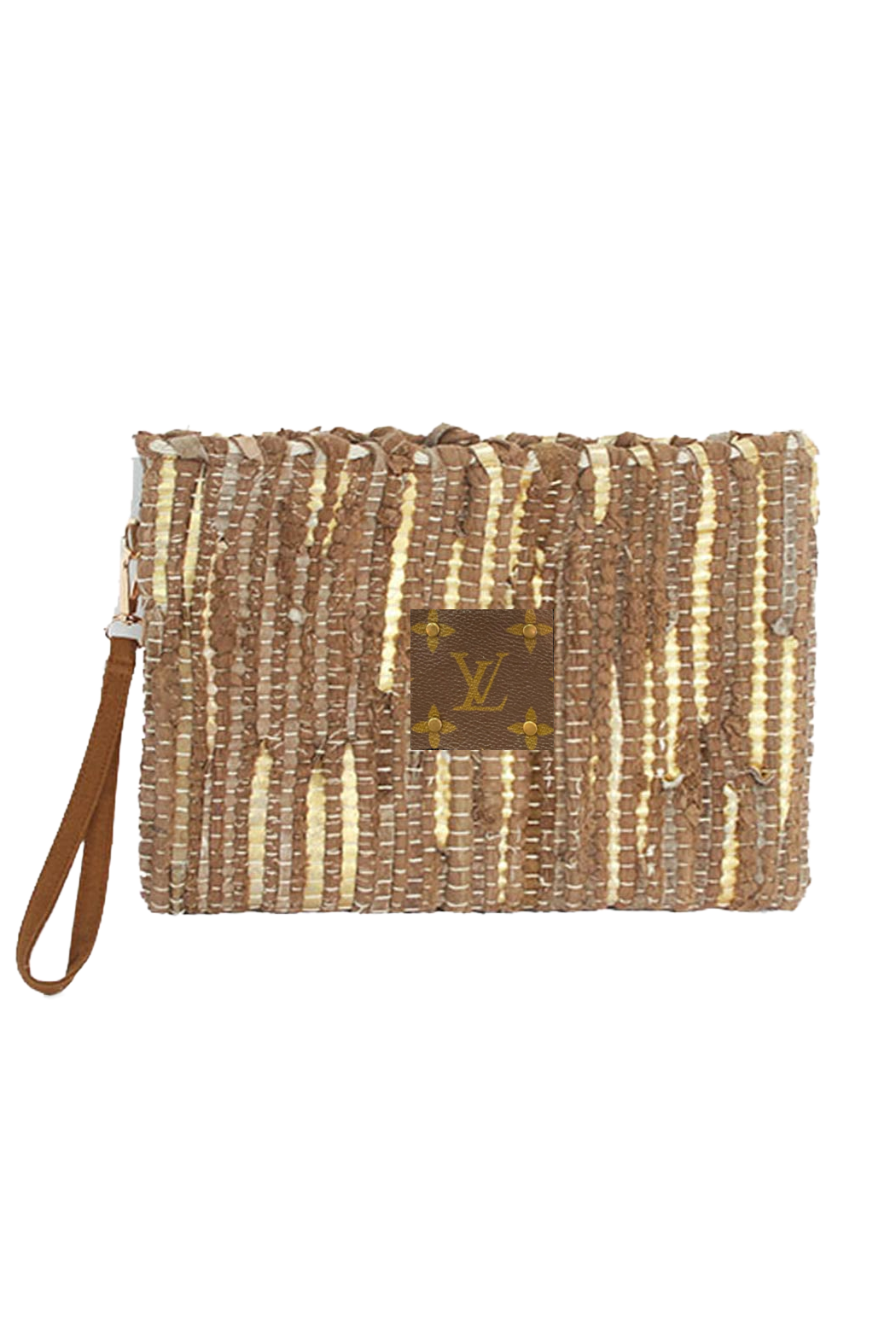 Upcycled Textured Wristlet Crossbody