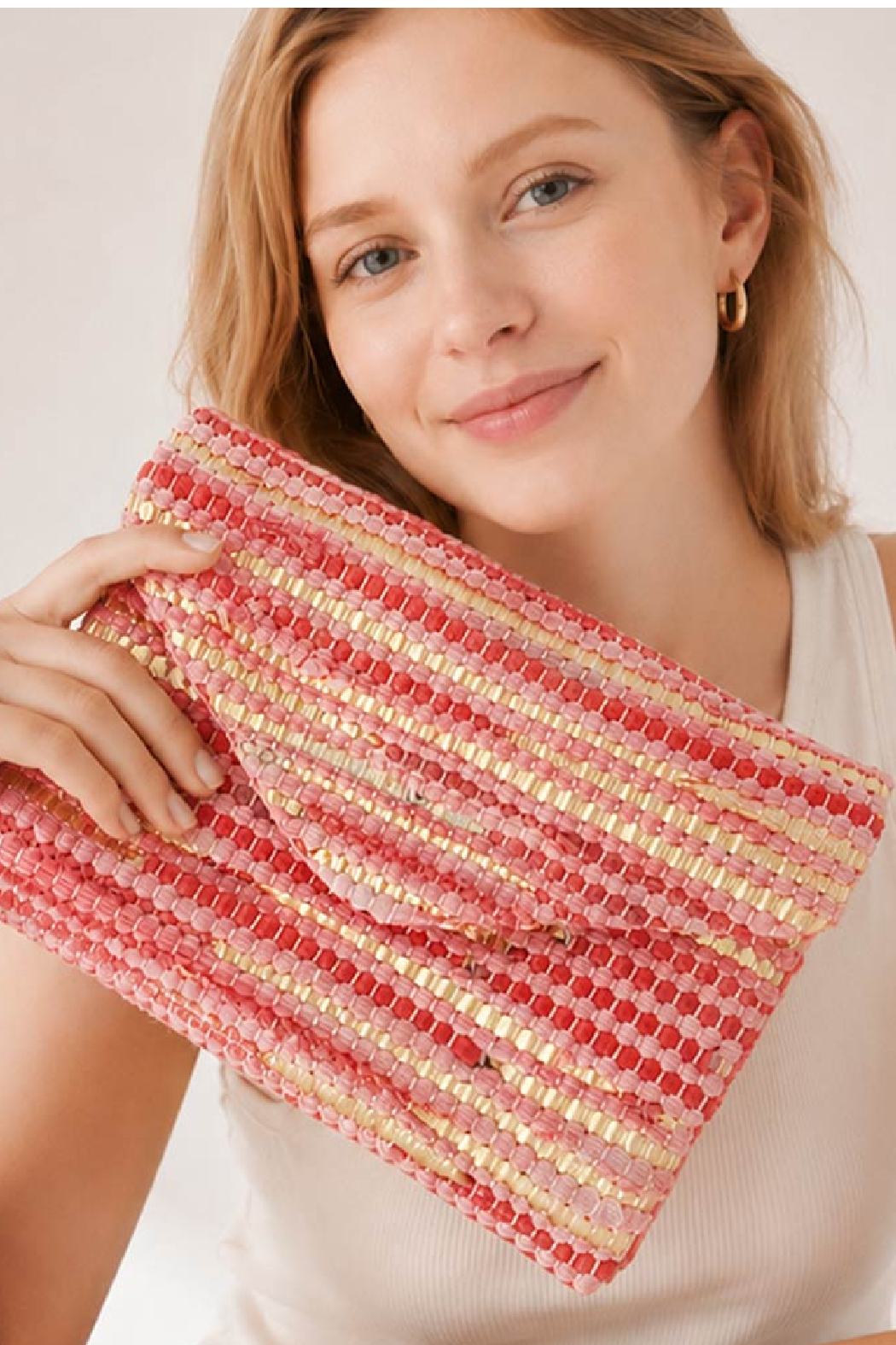 Textured Envelope Clutch Crossbody