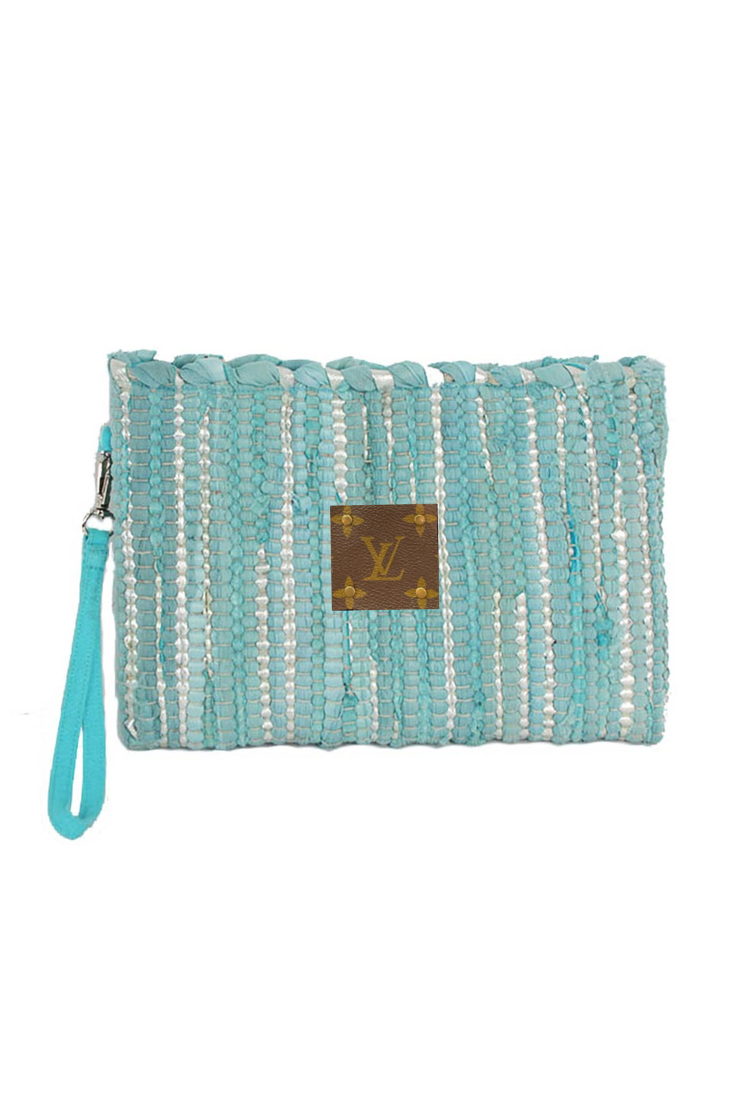 Upcycled Textured Wristlet Crossbody
