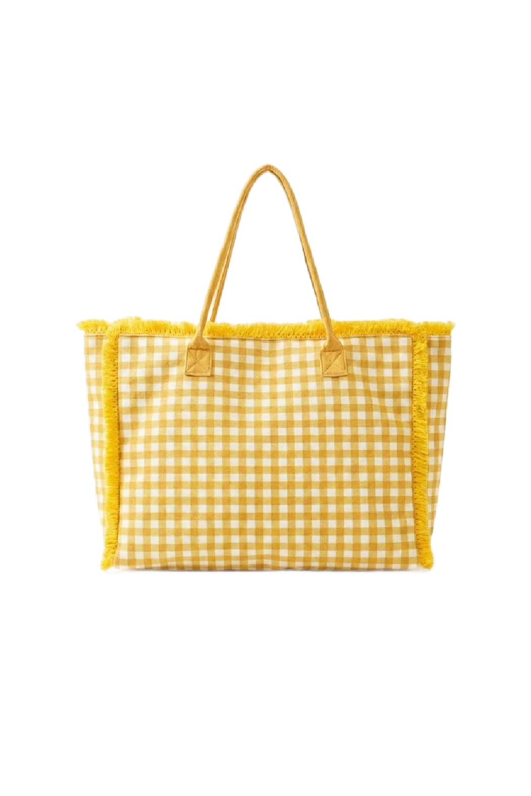 Terry Cloth Gingham Tote