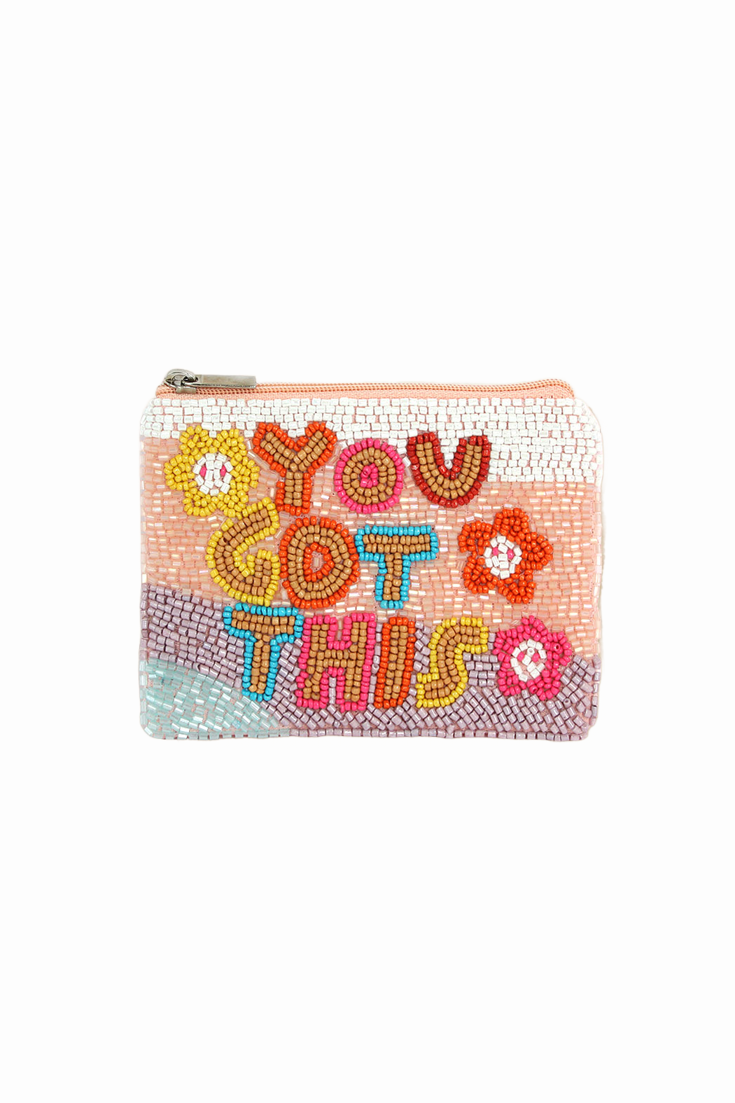 You Got This Beaded Pouch