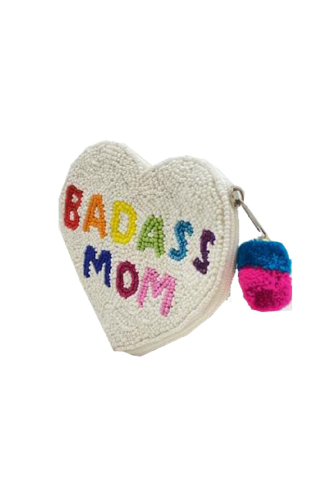 BAD ASS MOM Beaded Pouch Bag