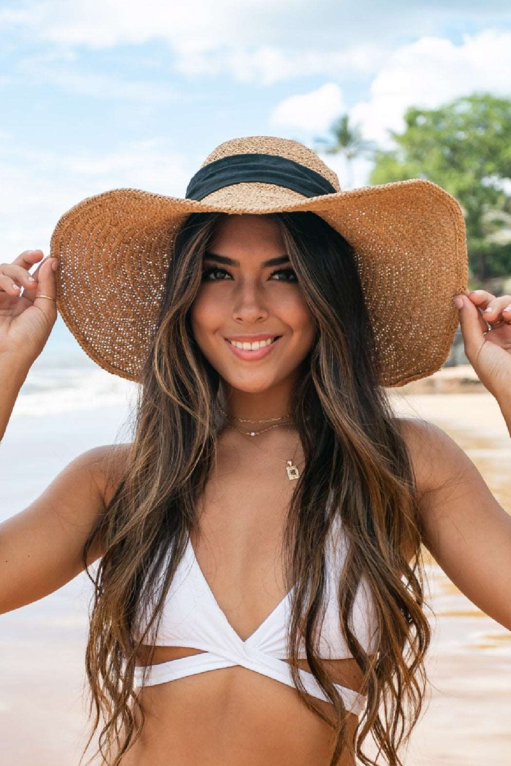 Packable Straw Beach Hat - Embellish Your Life 