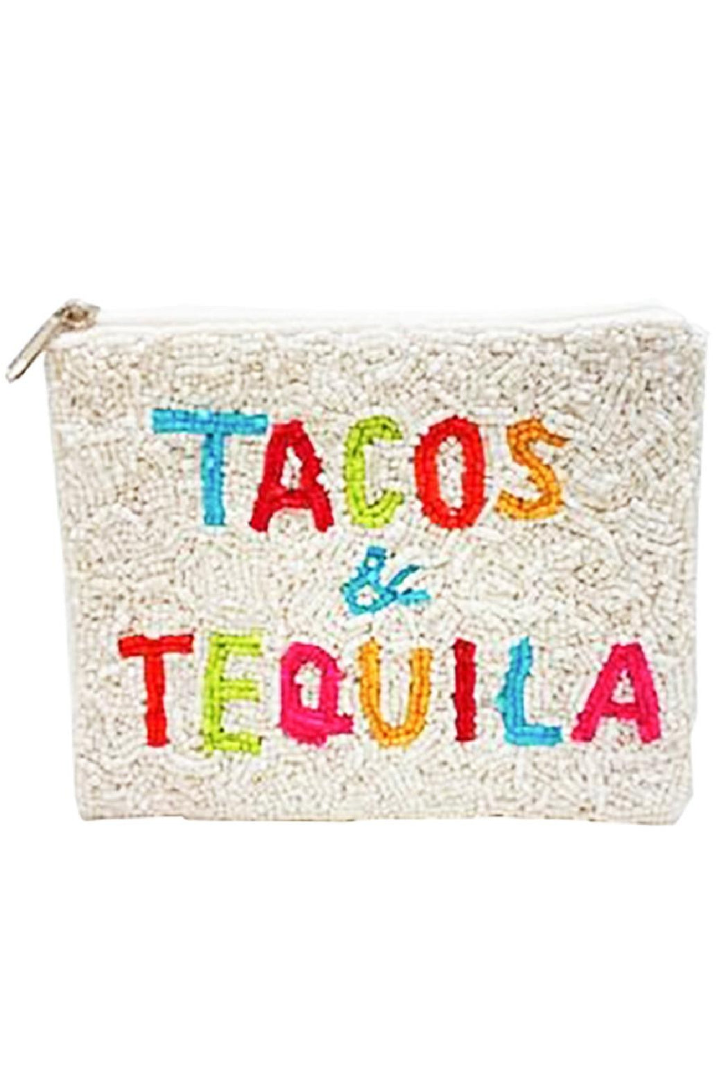 Tacos and Tequila Beaded Pouch Bag - Embellish Your Life 