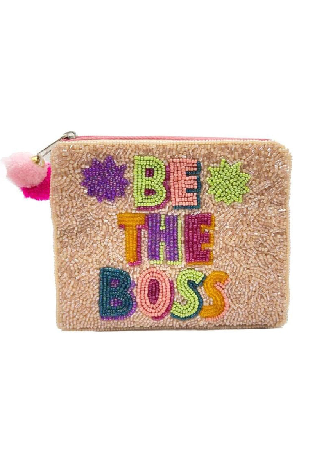 Be The Boss Beaded Pouch Bag