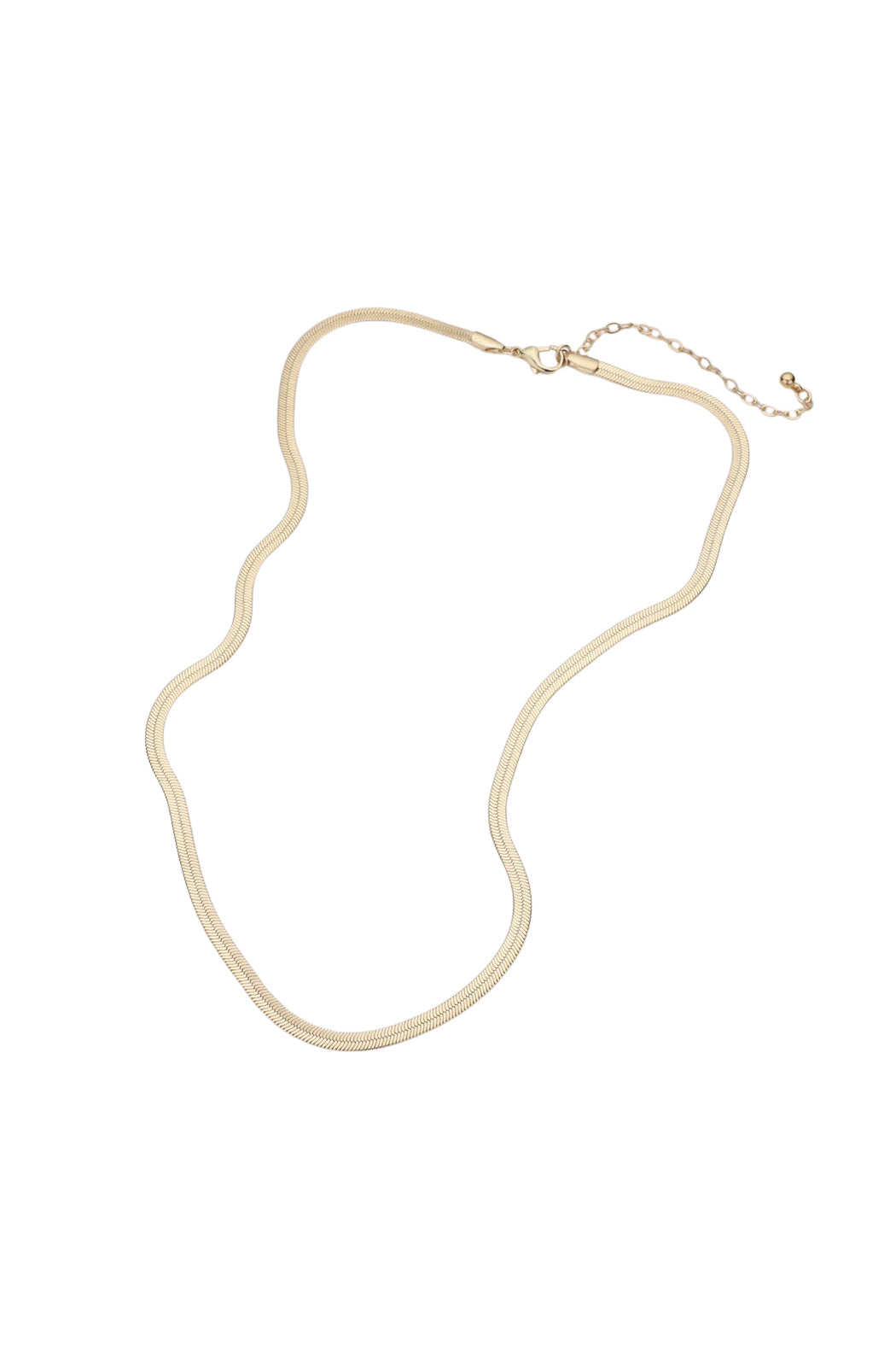 Herringbone Liquid Gold Necklace w/ Extender