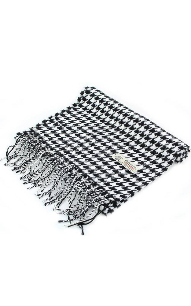 Houndstooth Cashmere Feel Scarf