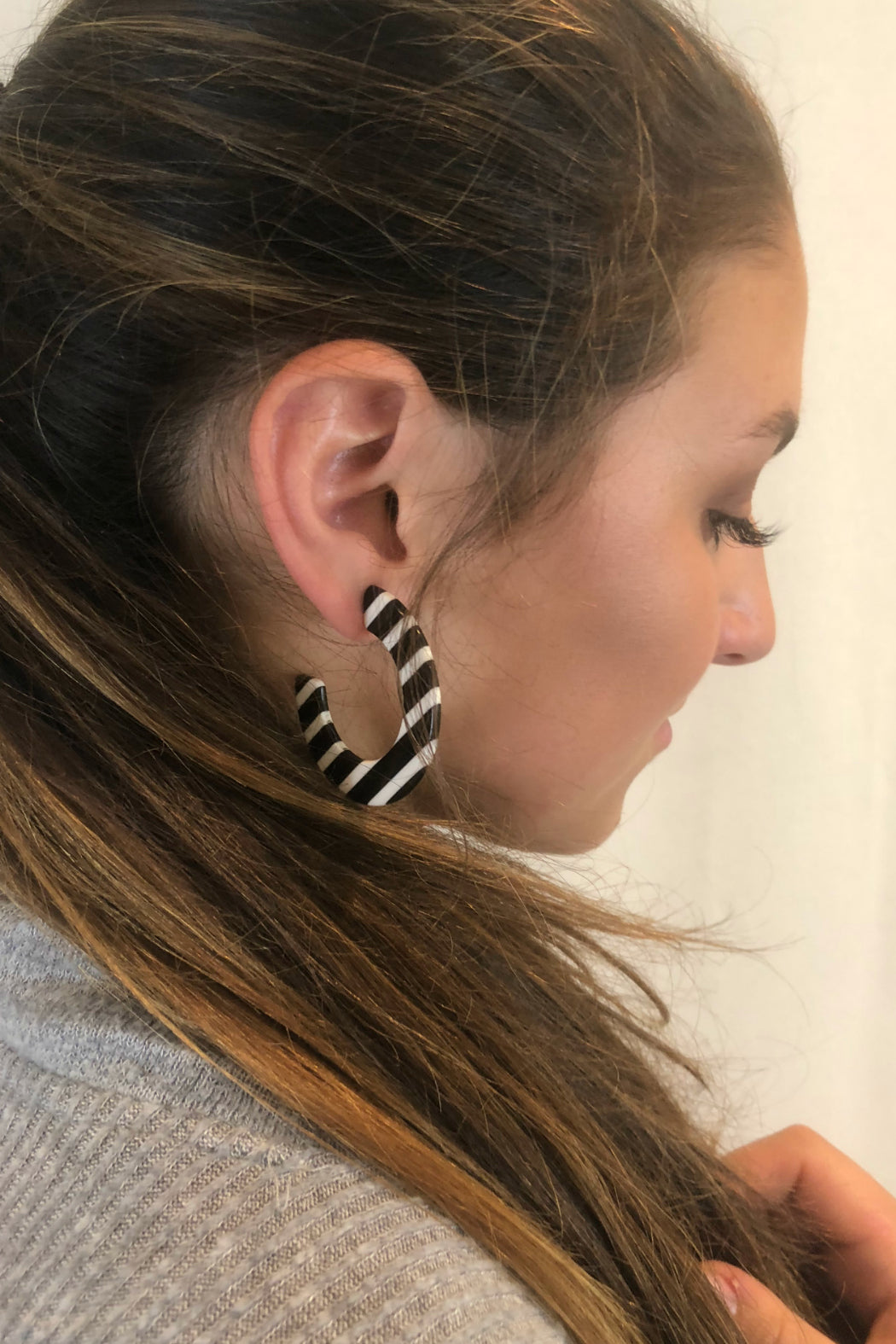 Oreo Striped  Resin Earrings - Embellish Your Life 