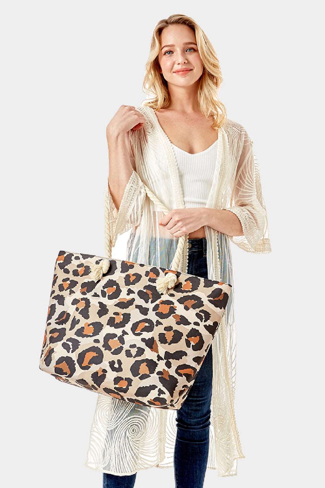 Large Leopard Tote Bag