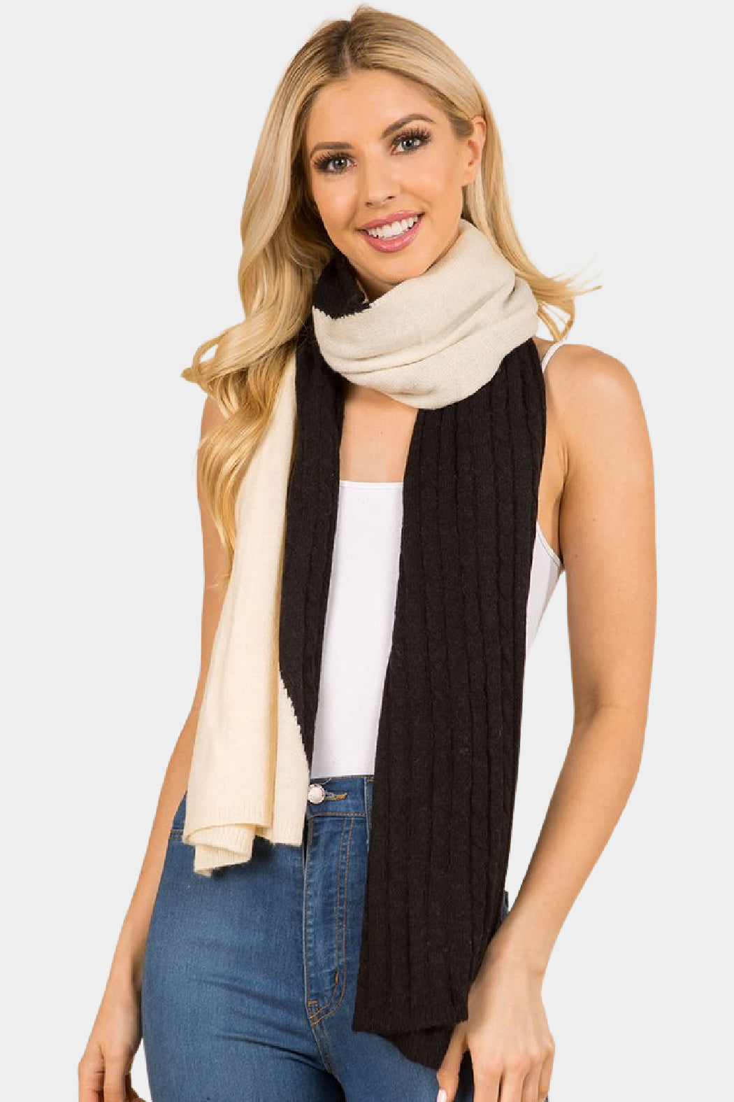 Knit Split Scarf - Embellish Your Life 