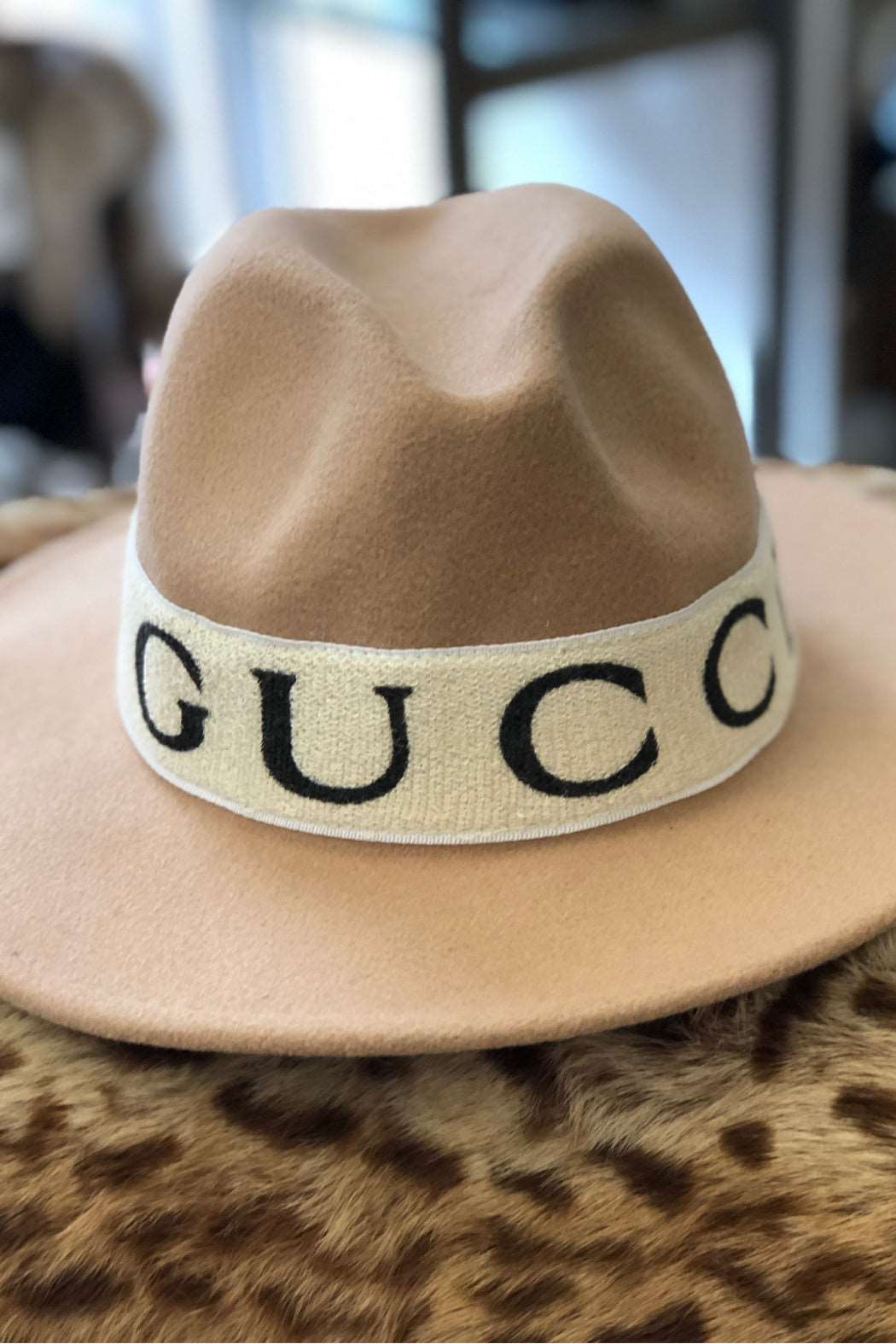 Gucci Inspired Banded Camel Fedora - Embellish Your Life 