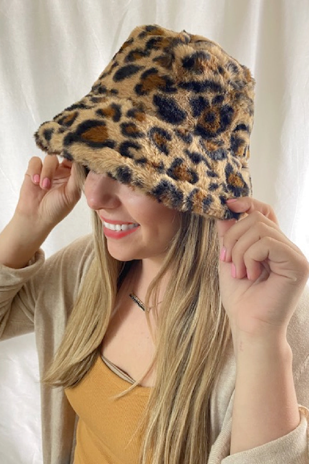 Leopard Faux Fur Bucket Hat - Embellish Your Life 