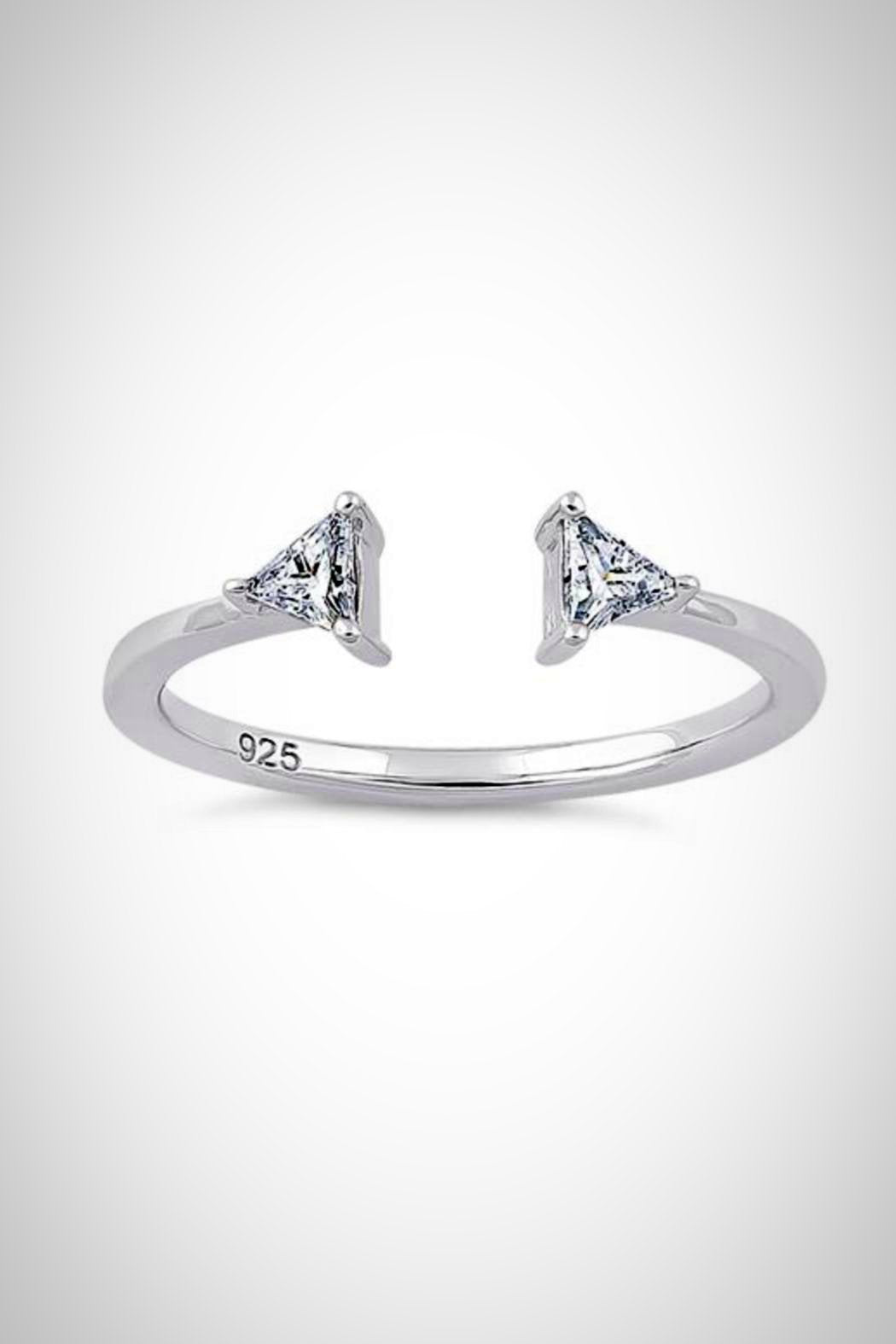 Sterling Triangle Tip Ring - Embellish Your Life 