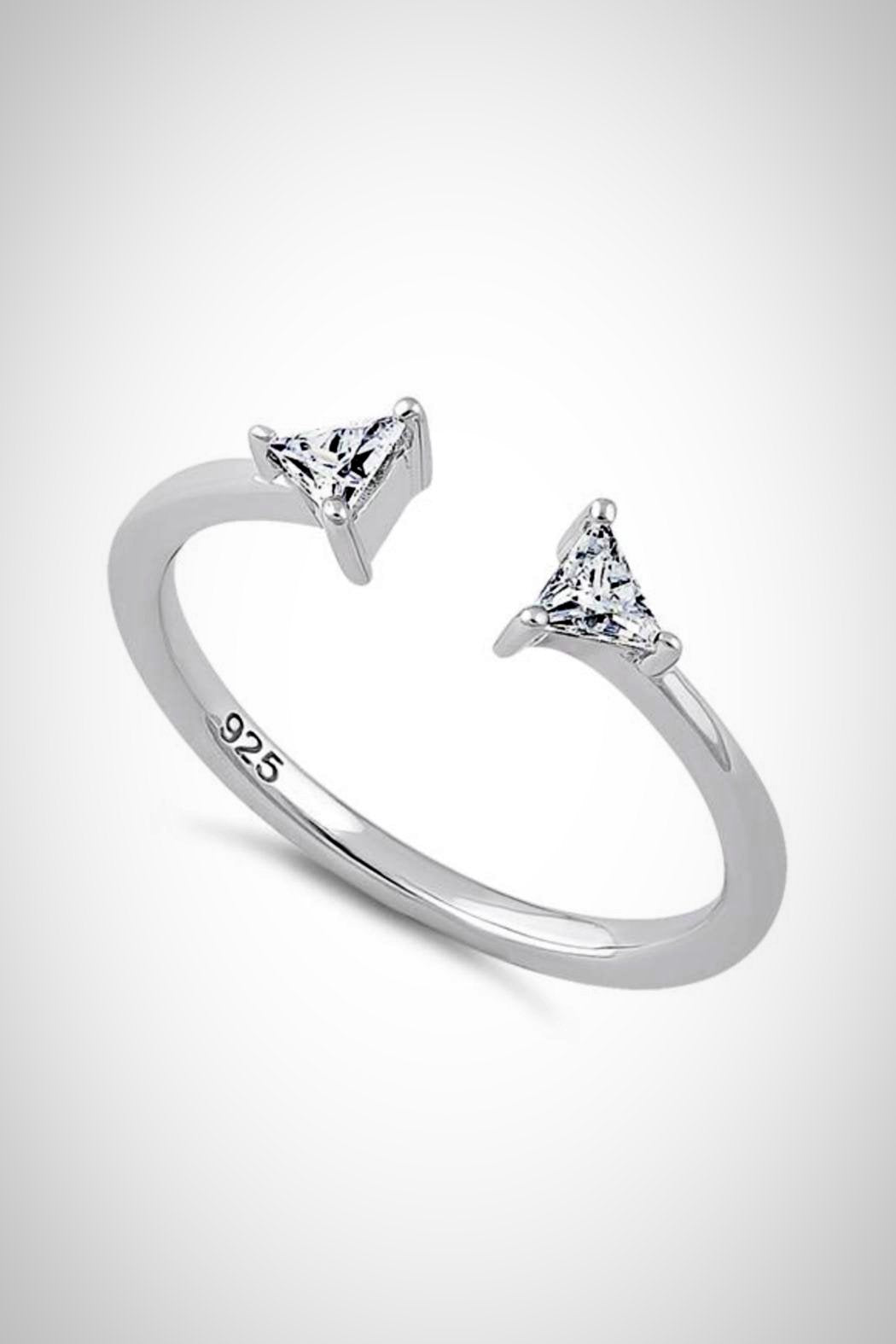 Sterling Triangle Tip Ring - Embellish Your Life 