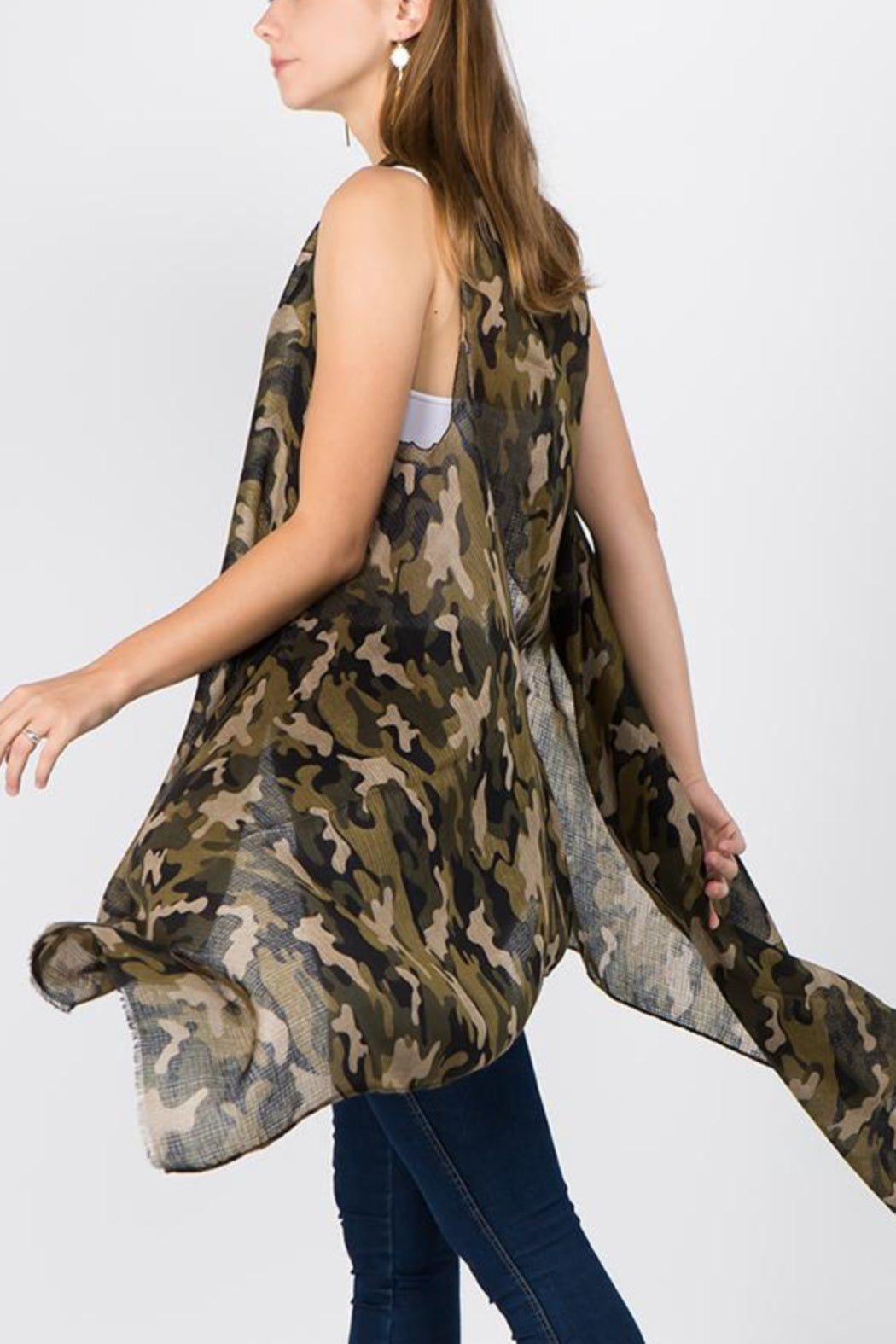 Camo Green Vest/ Scarf - Embellish Your Life 