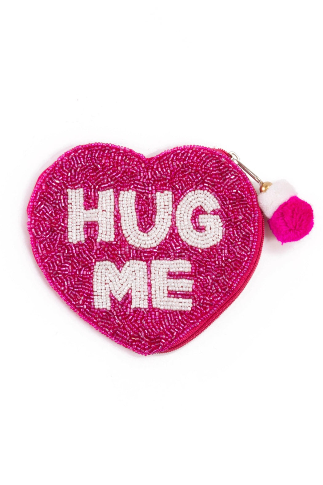 Hug Me Love Beaded Pouch Bag