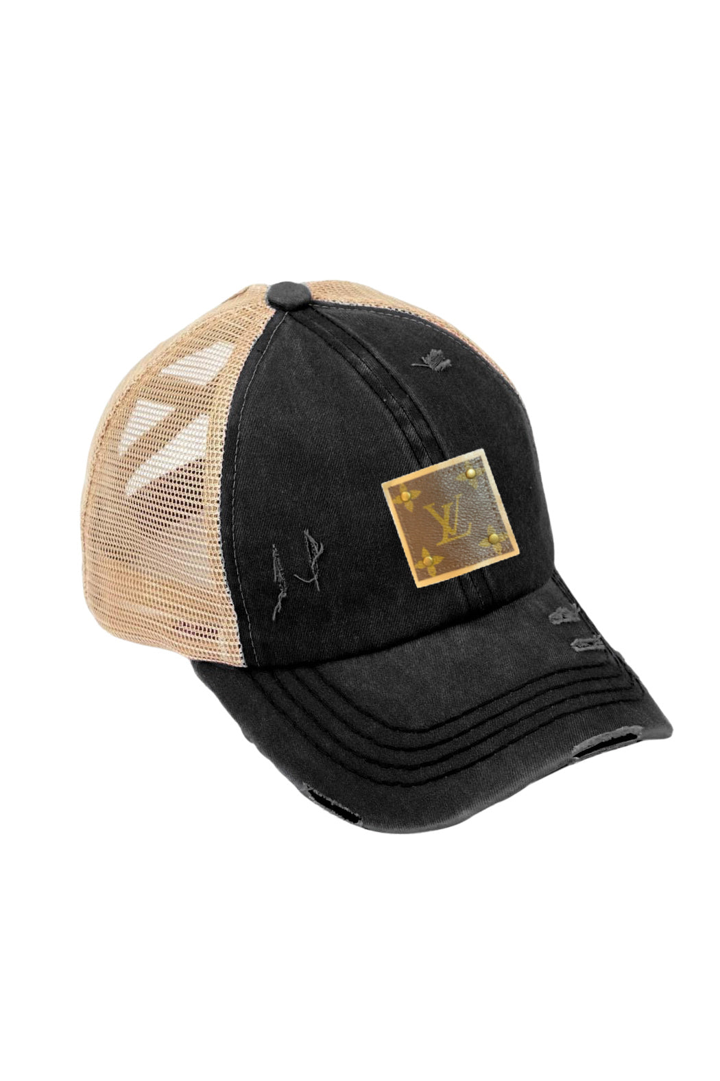 Upcycled Distressed Trucker Cap