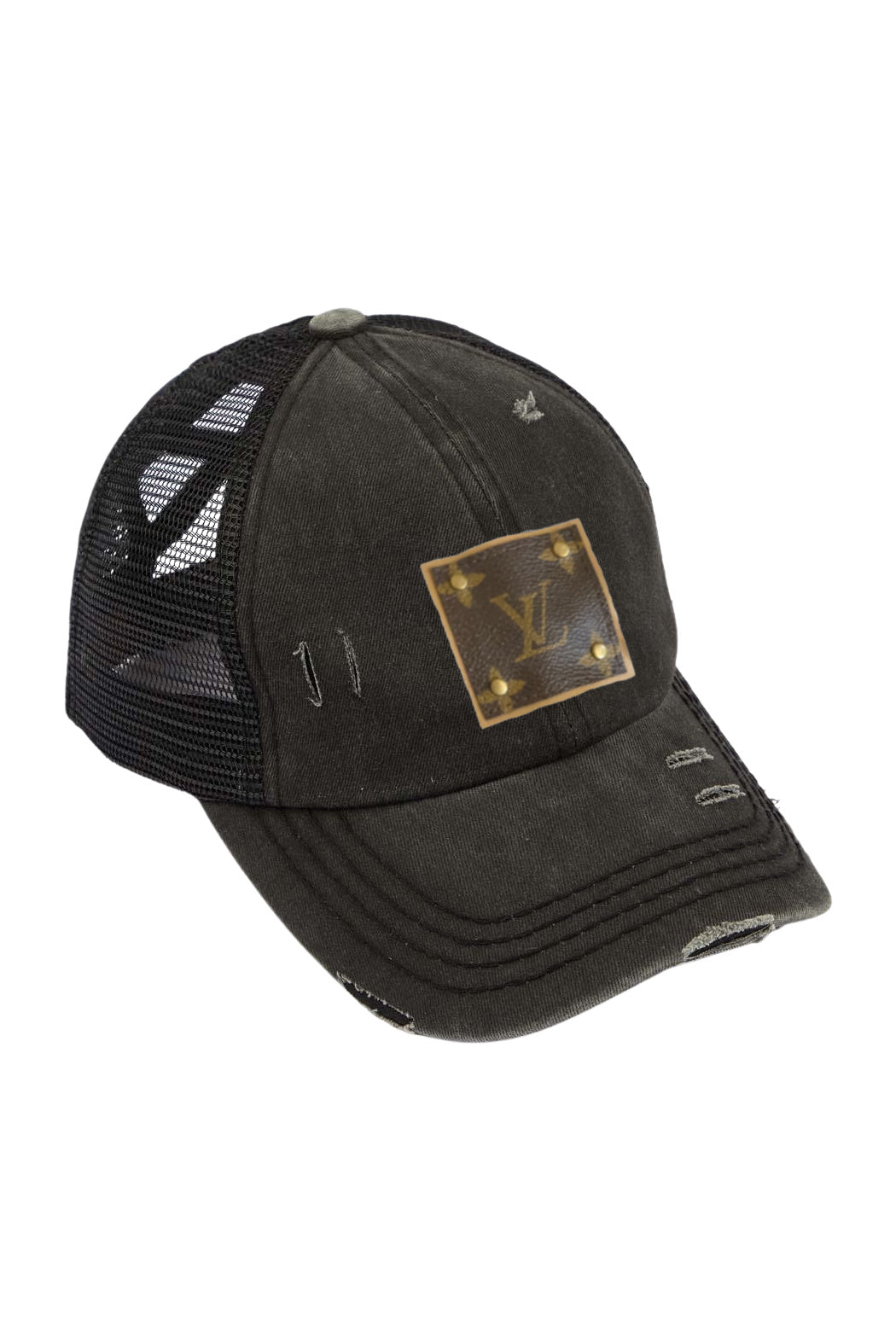 Upcycled Distressed Trucker Cap