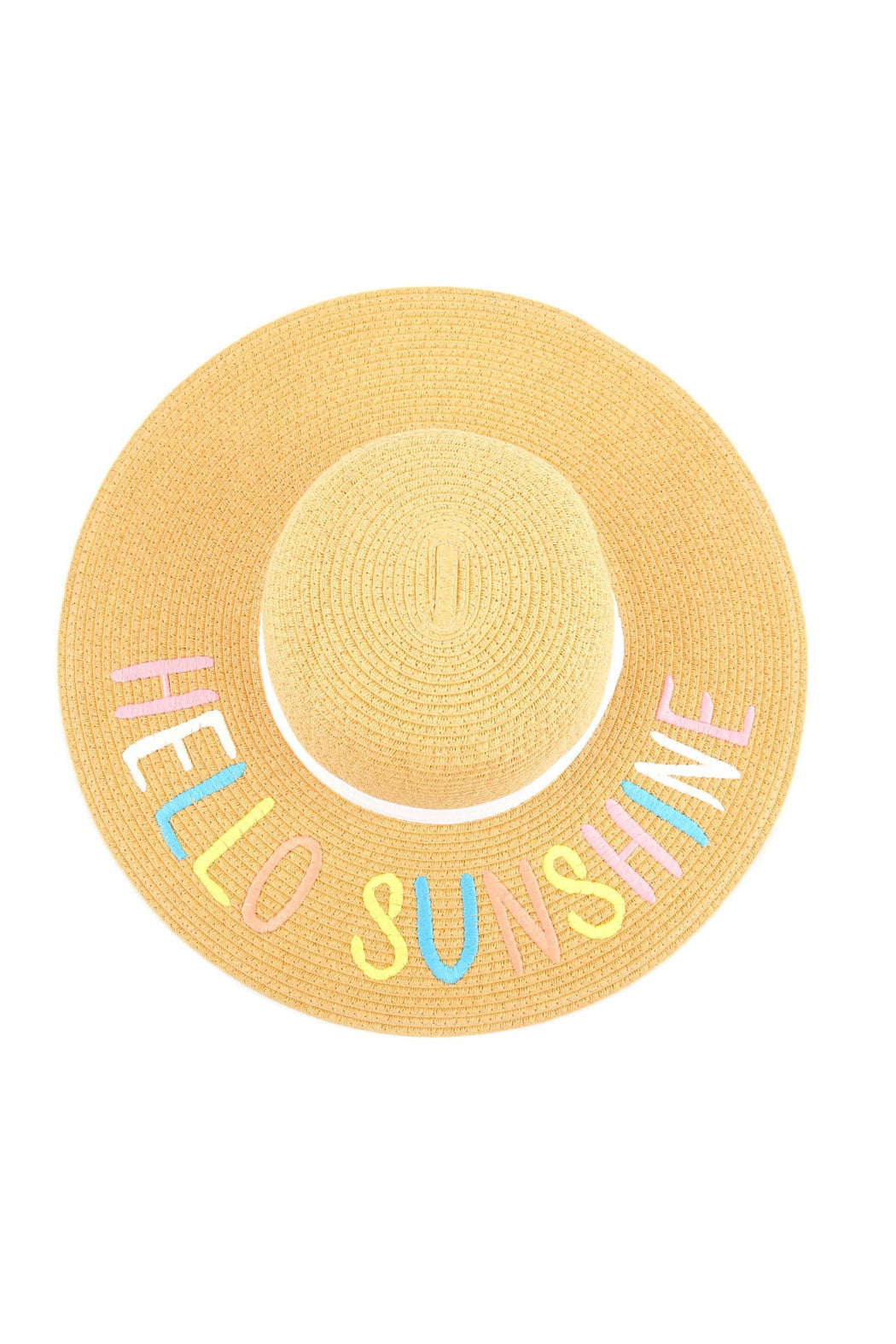 Embroidered Hello Sunshine Sun Hat