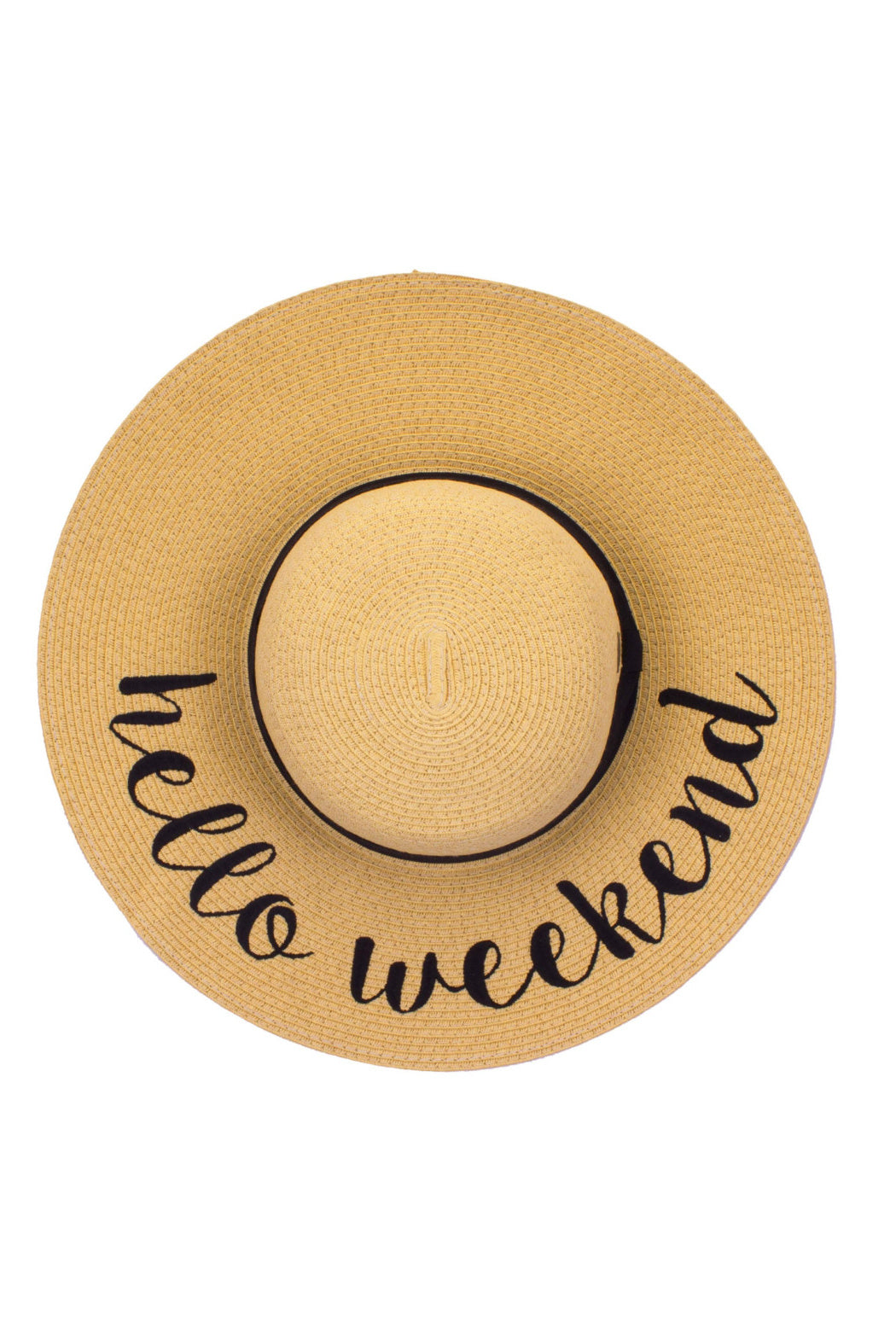 Hello Weekend Straw Hat