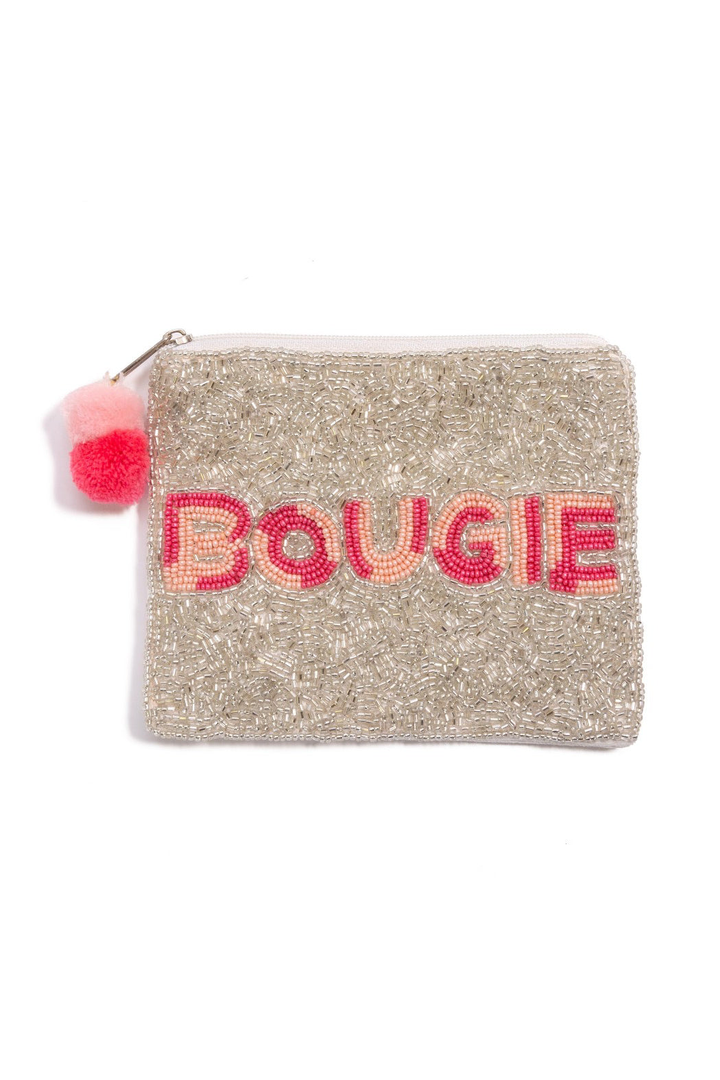 Bougie 2 Tone Beaded Pouch Bag