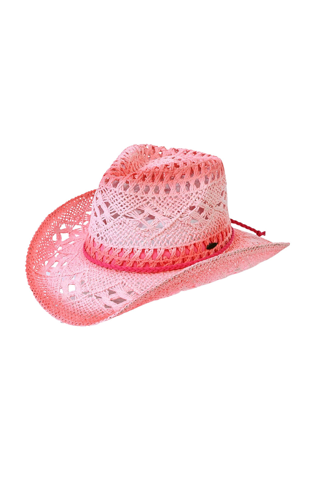 Ombre Open Weave Cowboy Hat