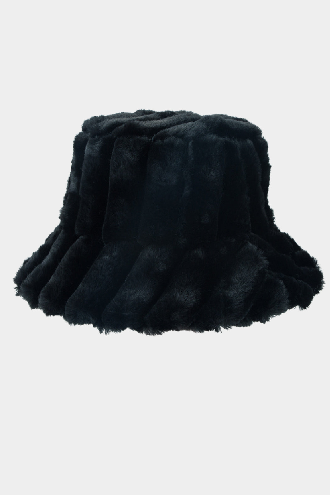 Ribbed Faux Fur Bucket Hat